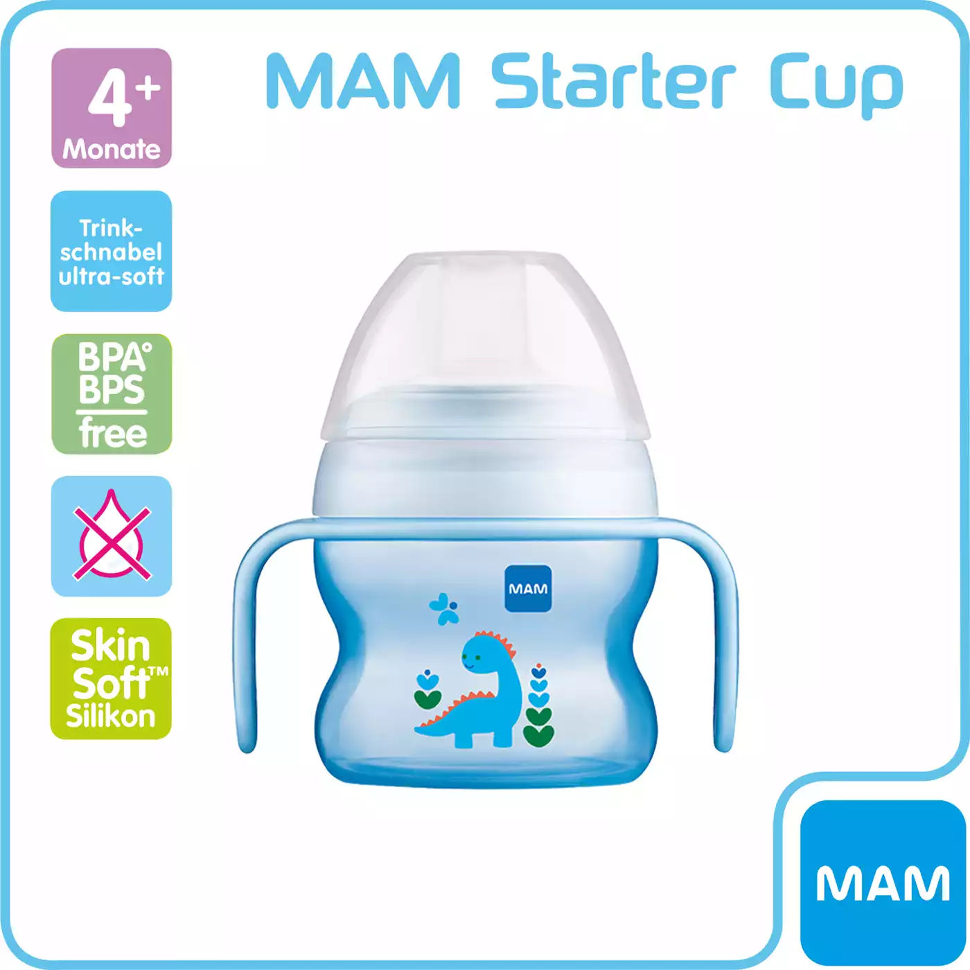 Trinklernflasche Starter Cup 150 ml MAM Blau 2000566951011 4