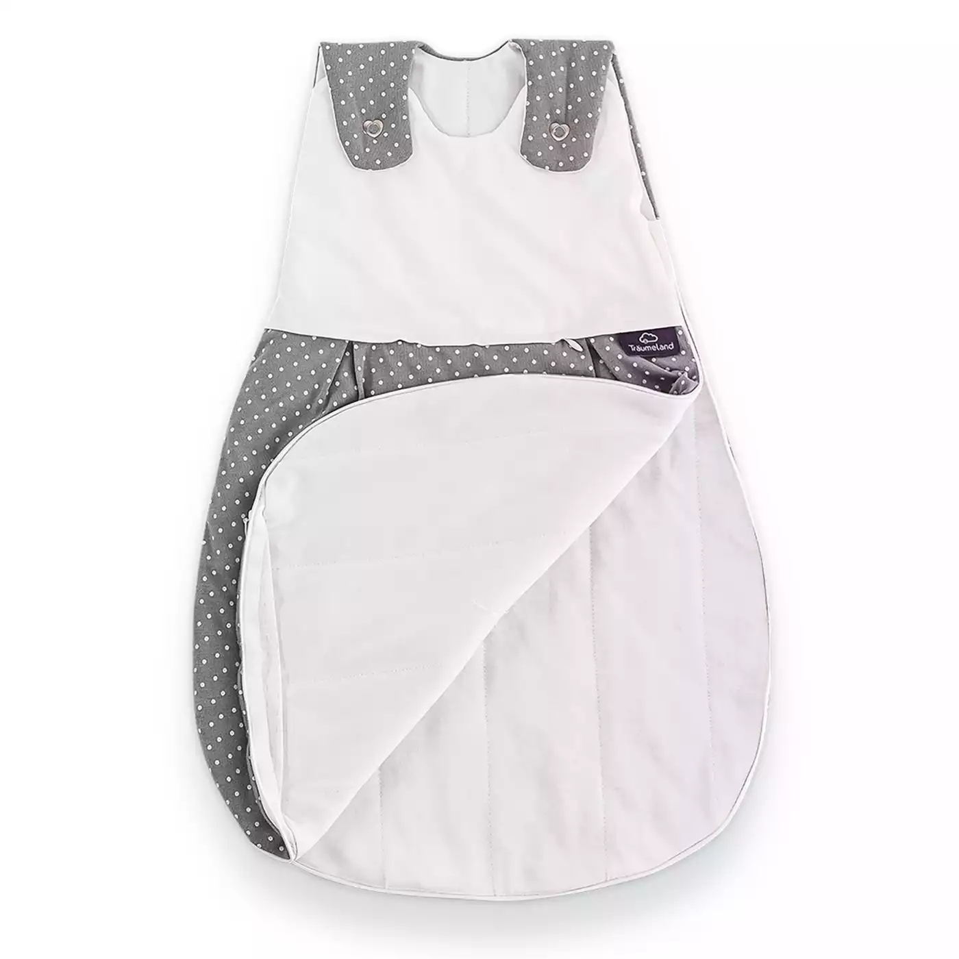Schlafsack LIEBMICH Pünktchen grau 50/56 Träumeland Weiß 2000574648804 5