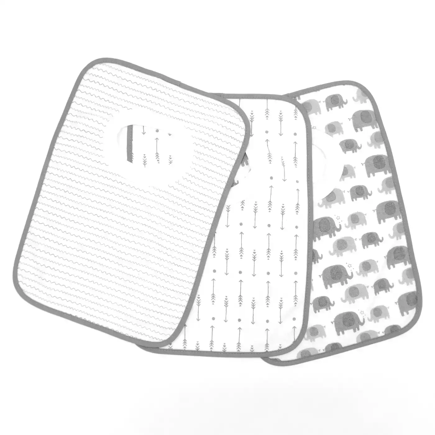 3er Pack Schlupflätzchen B.O. TraumZeit Grau Weiß 2000574719702 1