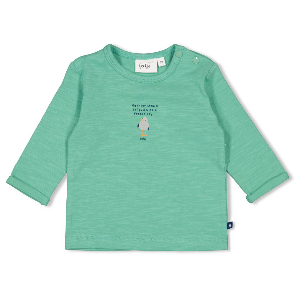 Langarmshirts, FEETJE, Grün – Besonderheit: aus 96% Baumwolle