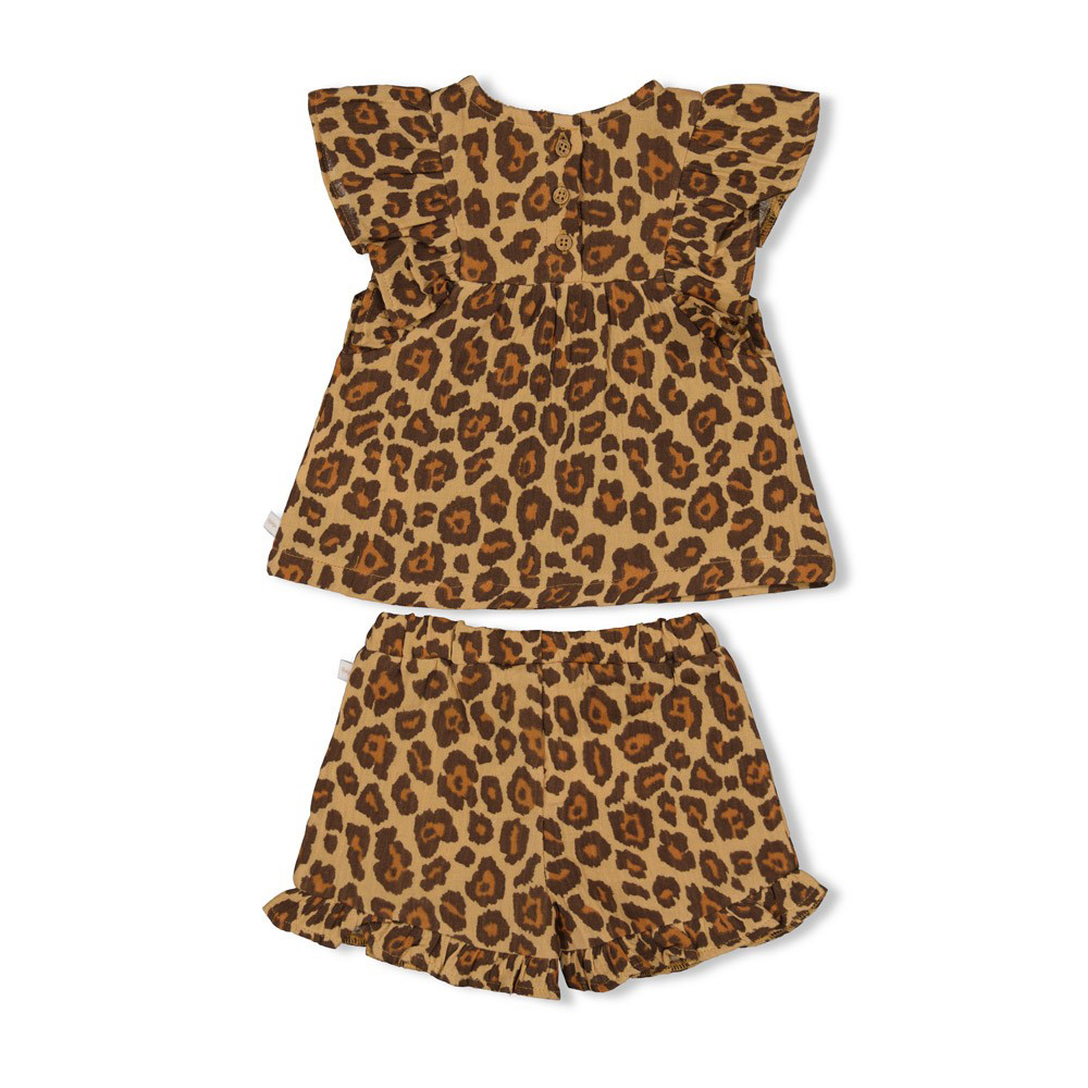 Kurzarmshirts, FEETJE, Braun – Besonderheit: Set aus Top und kurzer Shorts