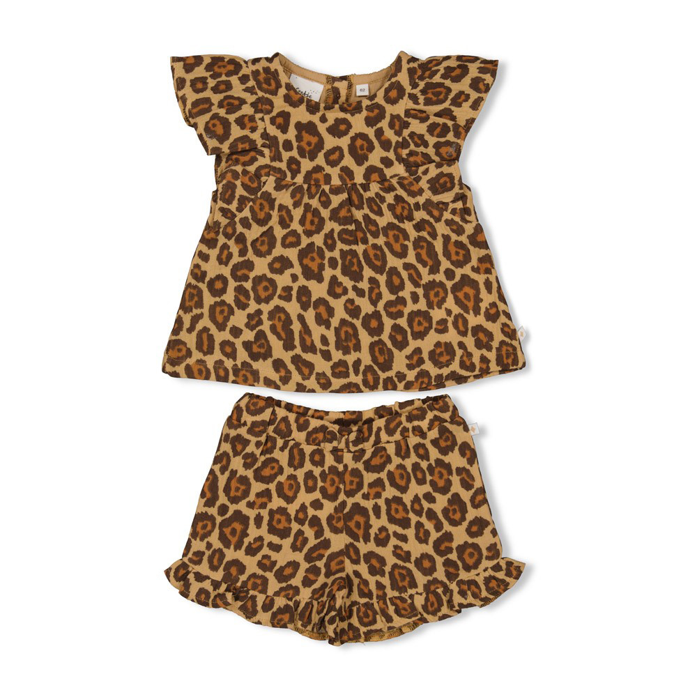 Kurzarmshirts, FEETJE, Braun – Besonderheit: Set aus Top und kurzer Shorts