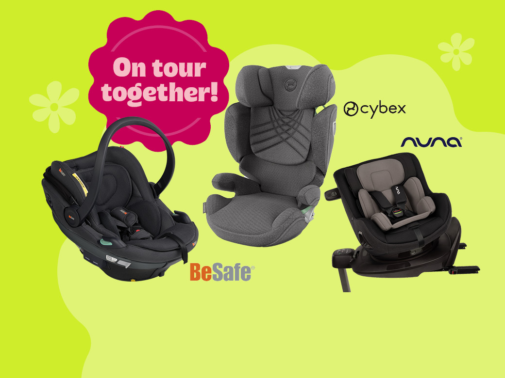 On tour together! Kindersitze von BeSafe, Cybex und nuna!