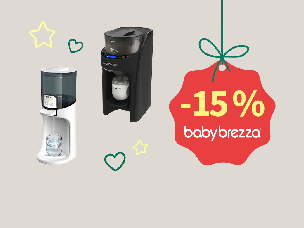 15 % auf babybrezza. Nahrungszubereiter abgebildet.