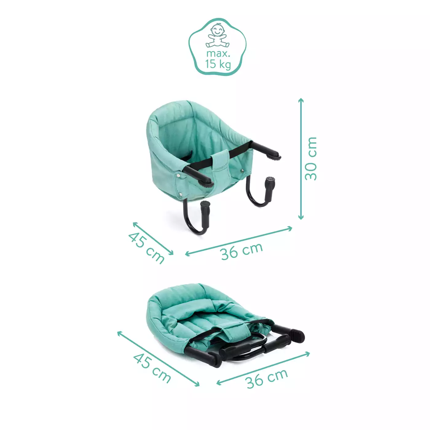 fillikid Tischsitz Flexi Melange Mint | Grün | BabyOne