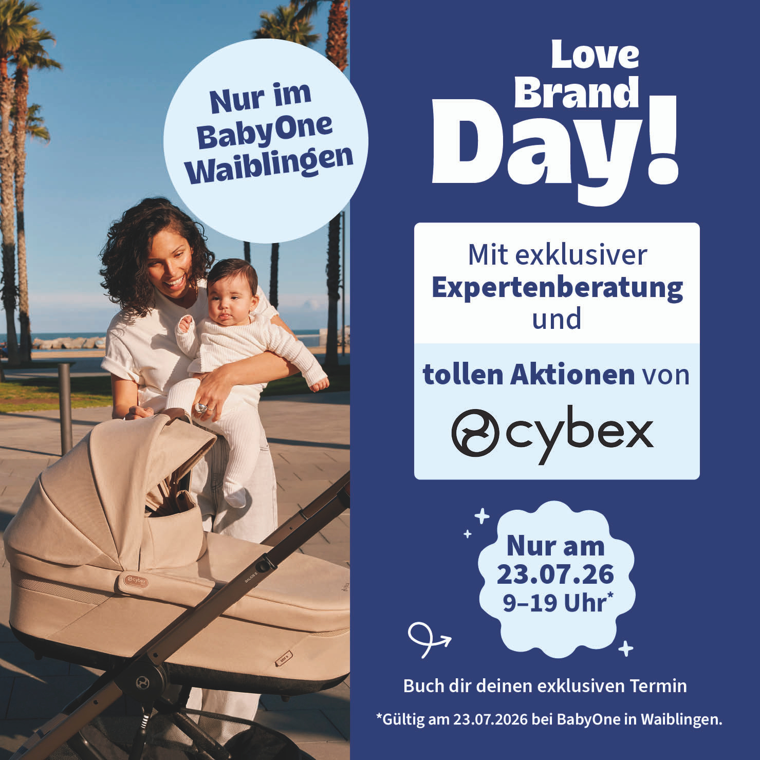 Love Brand Days bei BabyOne in Wabilingen am 23.07.26 von 9 - 19 Uhr mit tollen Aktionen von Cybex und Expertenberatung