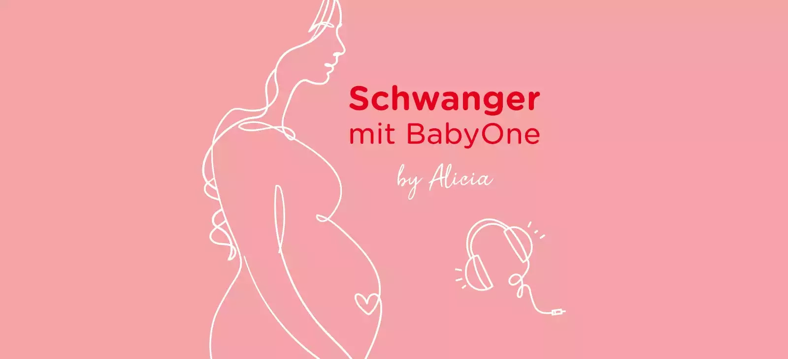 Zeichnung eine einer frau im rosa hintergrund.