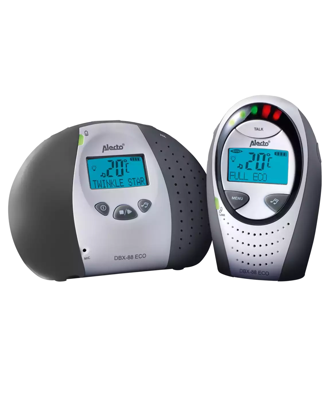 Audio Babyphone, Alecto baby, Grau – Produktansicht