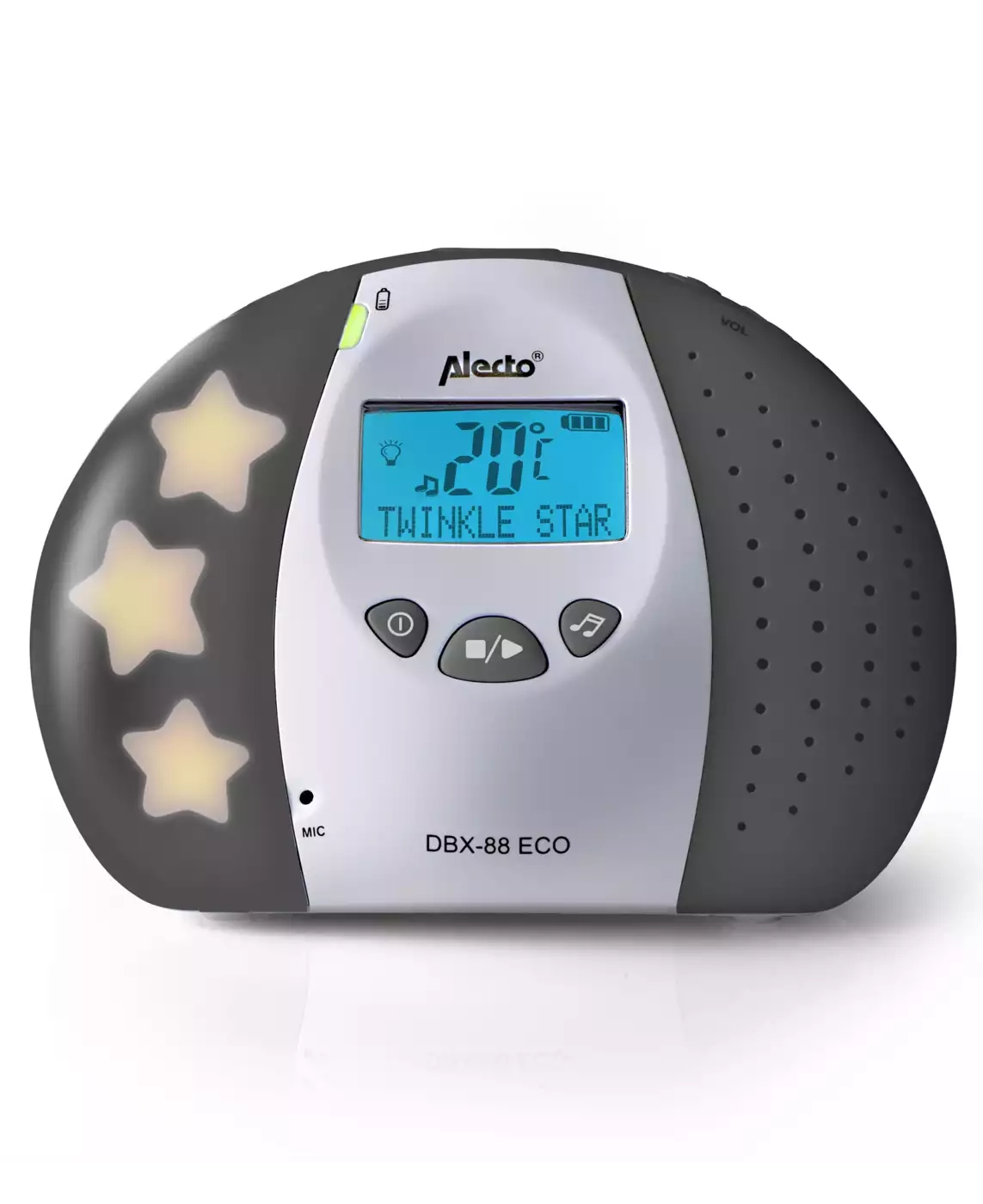 Audio Babyphone, Alecto baby, Grau – Produktansicht