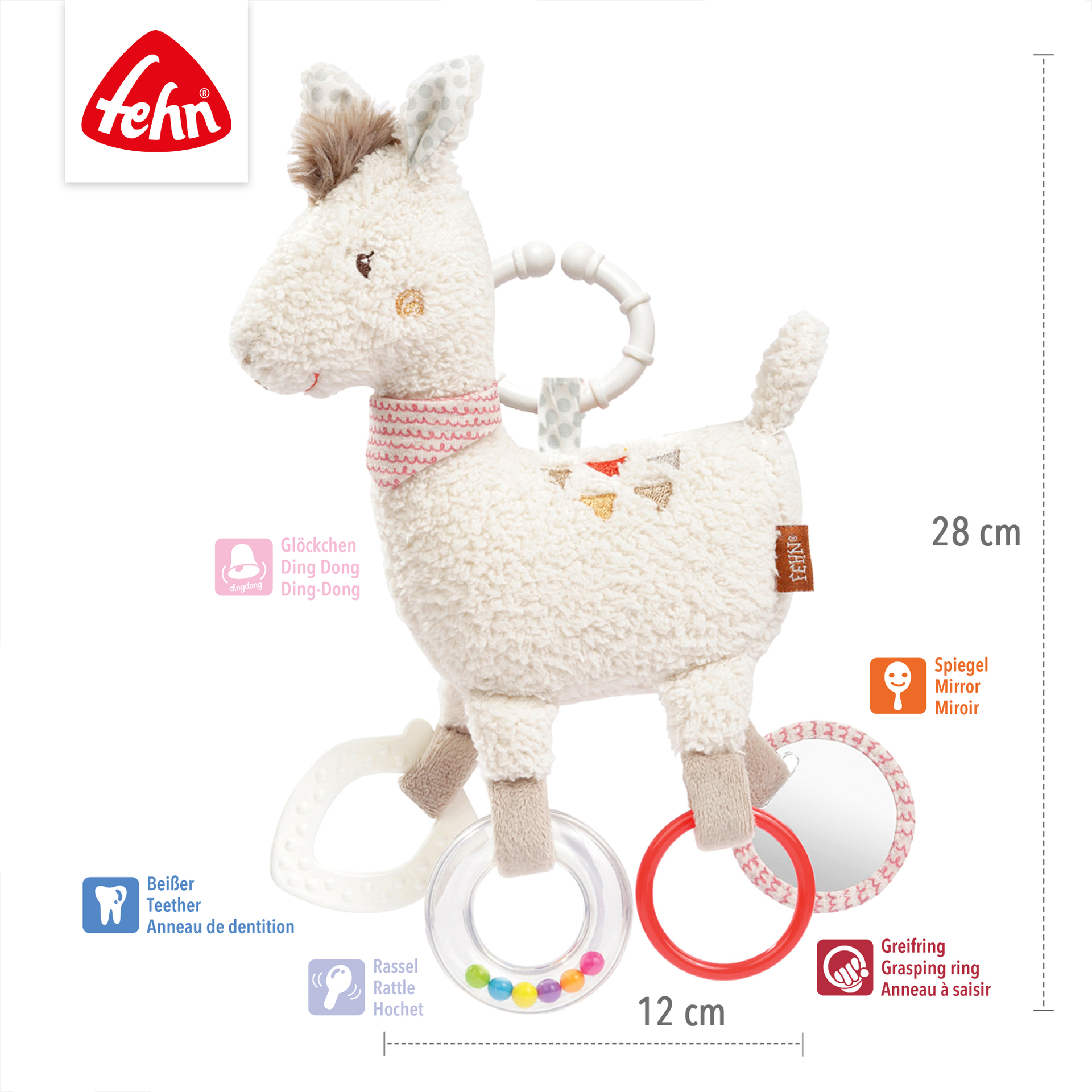 fehn Activity Lama mit Ring | in Beige | BabyOne