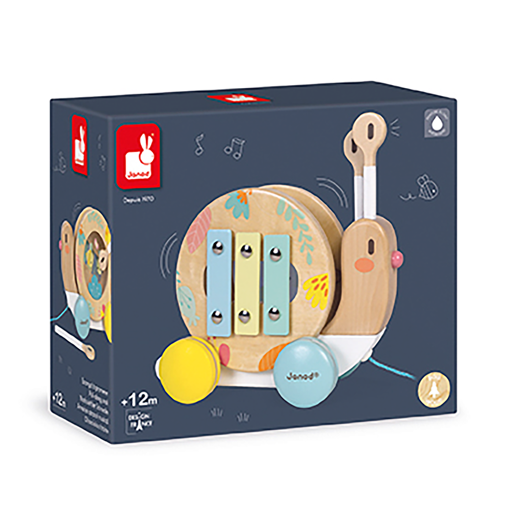 sich drehendes spielzeug Janod Nachziehtier Schnecke | in Braun | BabyOne