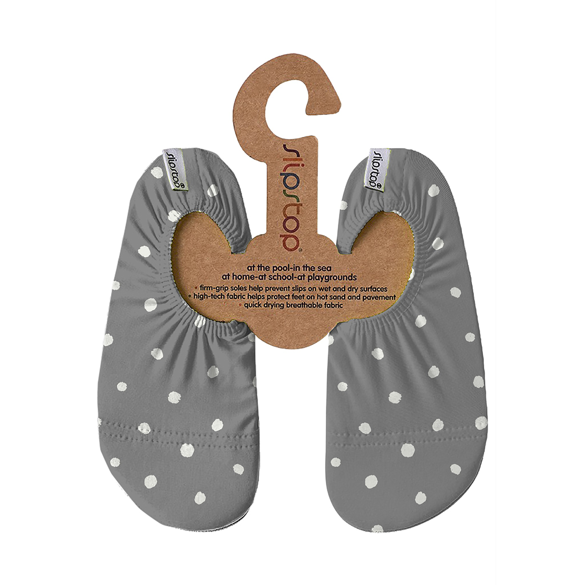 Badeschuhe, slipstop, Grau – Besonderheit: mit griffiger Antirutsch-Sohle