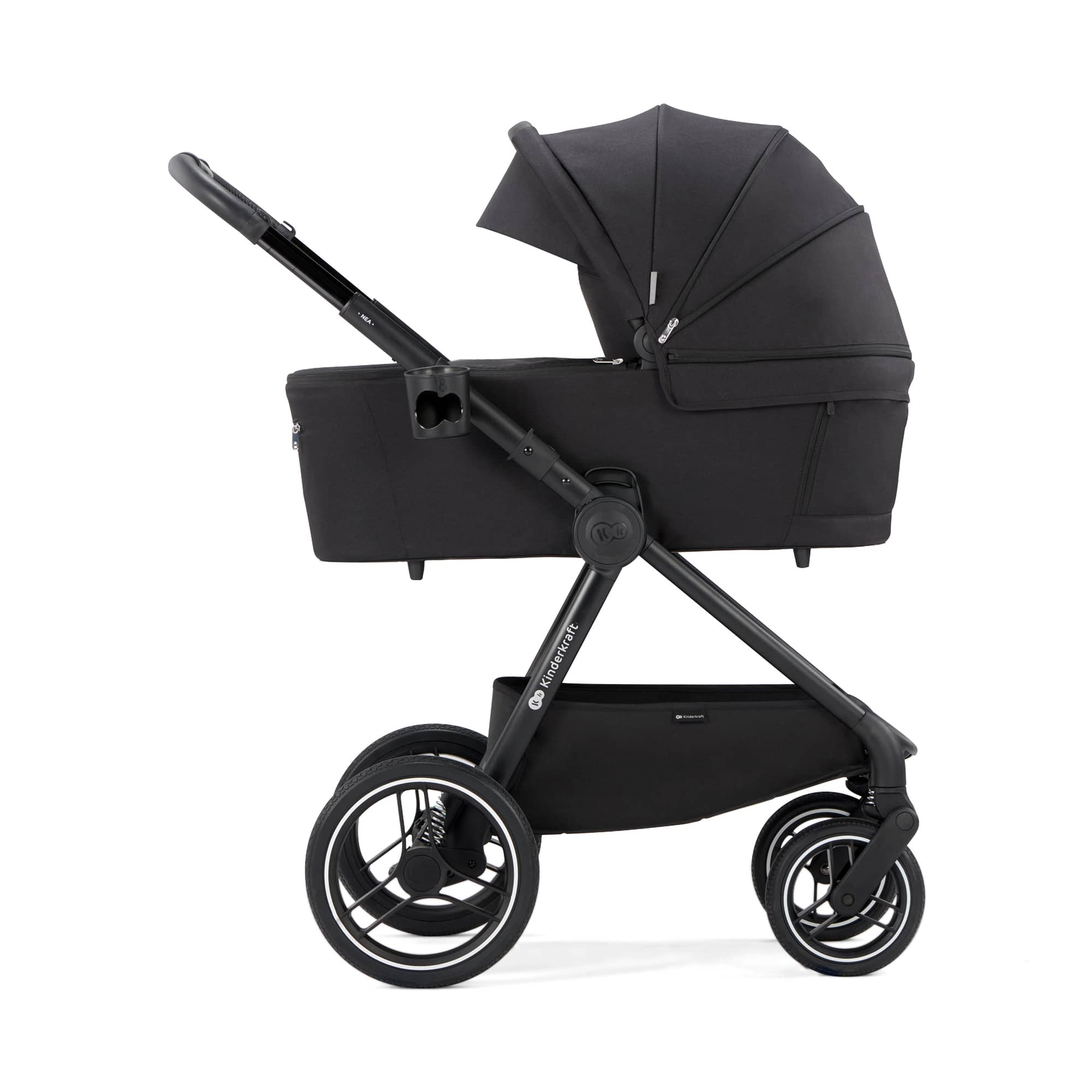 Kinderwagen Komplettsets, Kinderkraft, Schwarz – Besonderheit: große Babywanne mit doppelter Belüftung