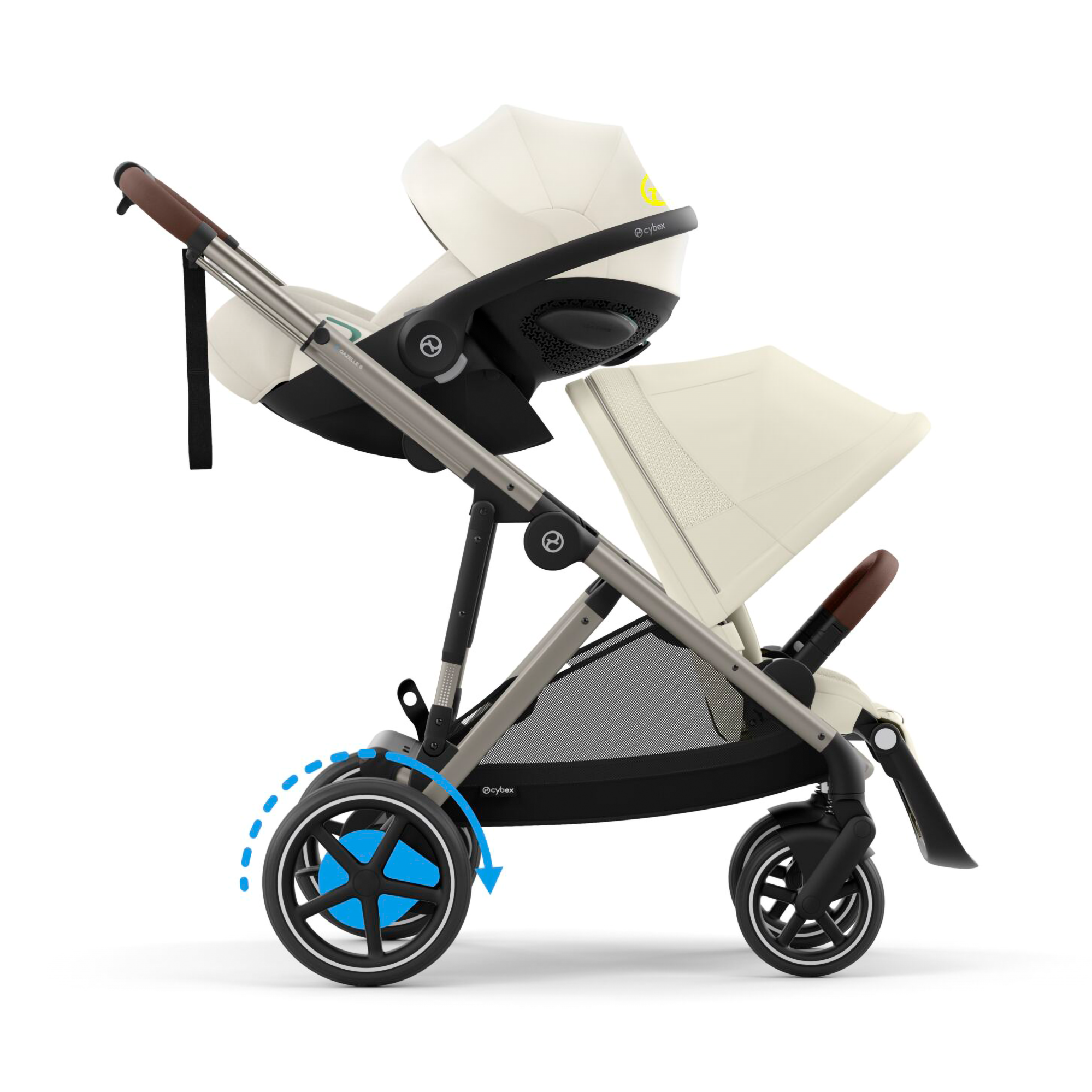 Kombi-Kinderwagen, cybex, Beige – Produktansicht