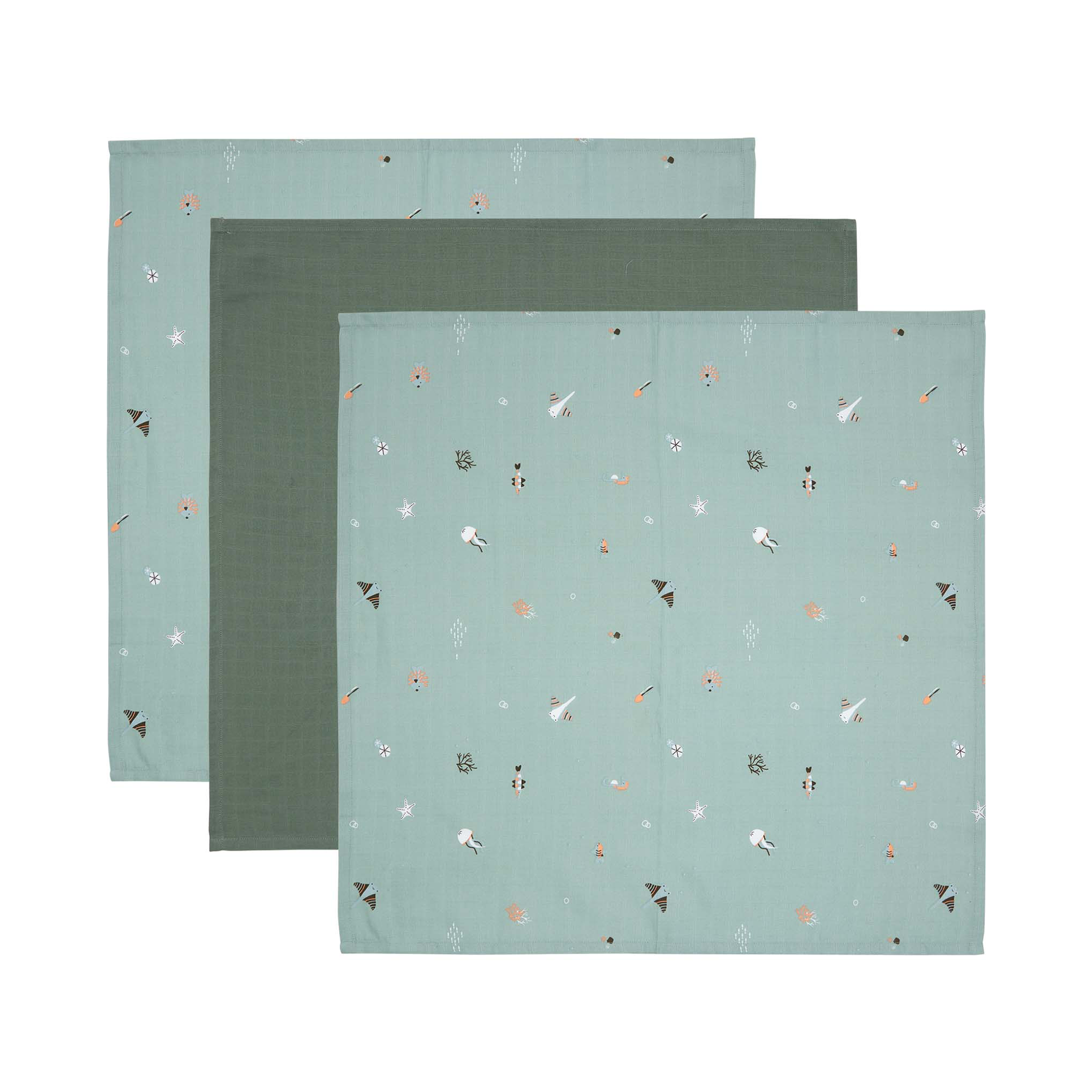 Mullwindeln, bébé-jou, Grün – Besonderheit: weich und saugstark