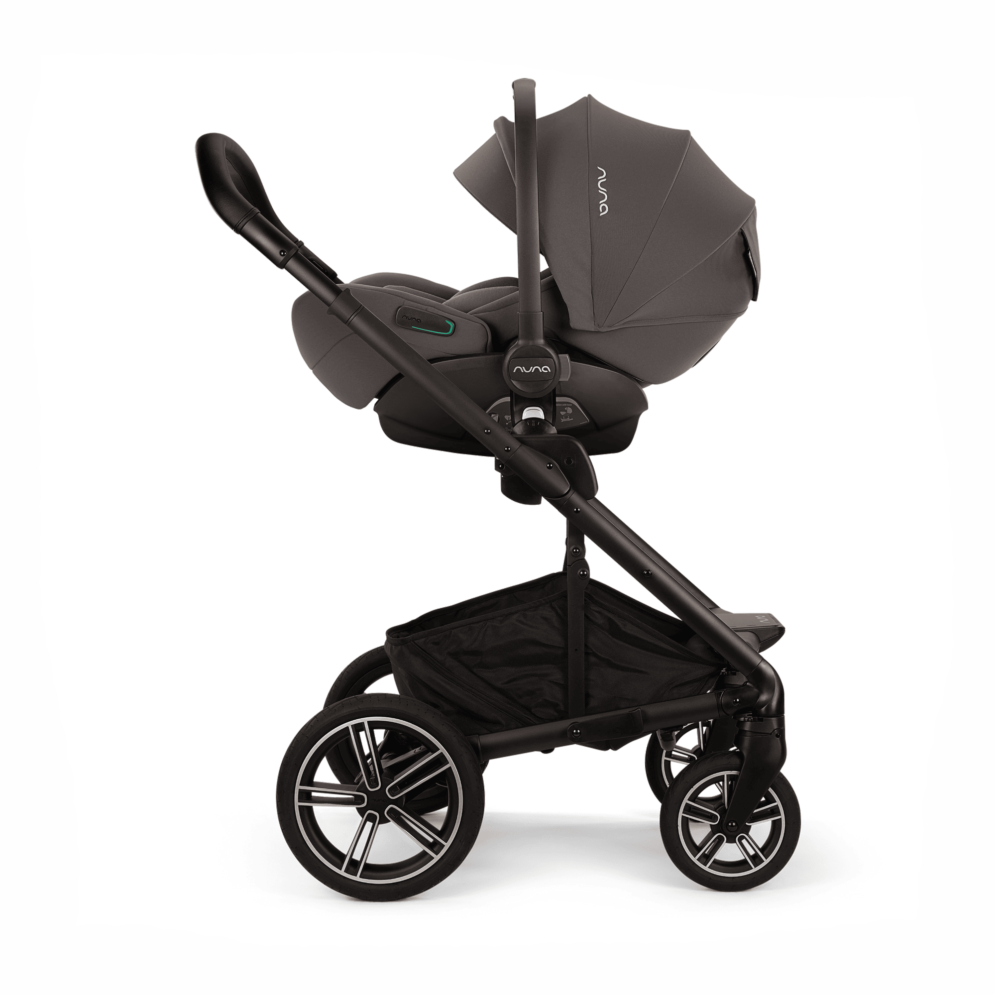 Kombi-Kinderwagen, nuna, Grau – Produktansicht