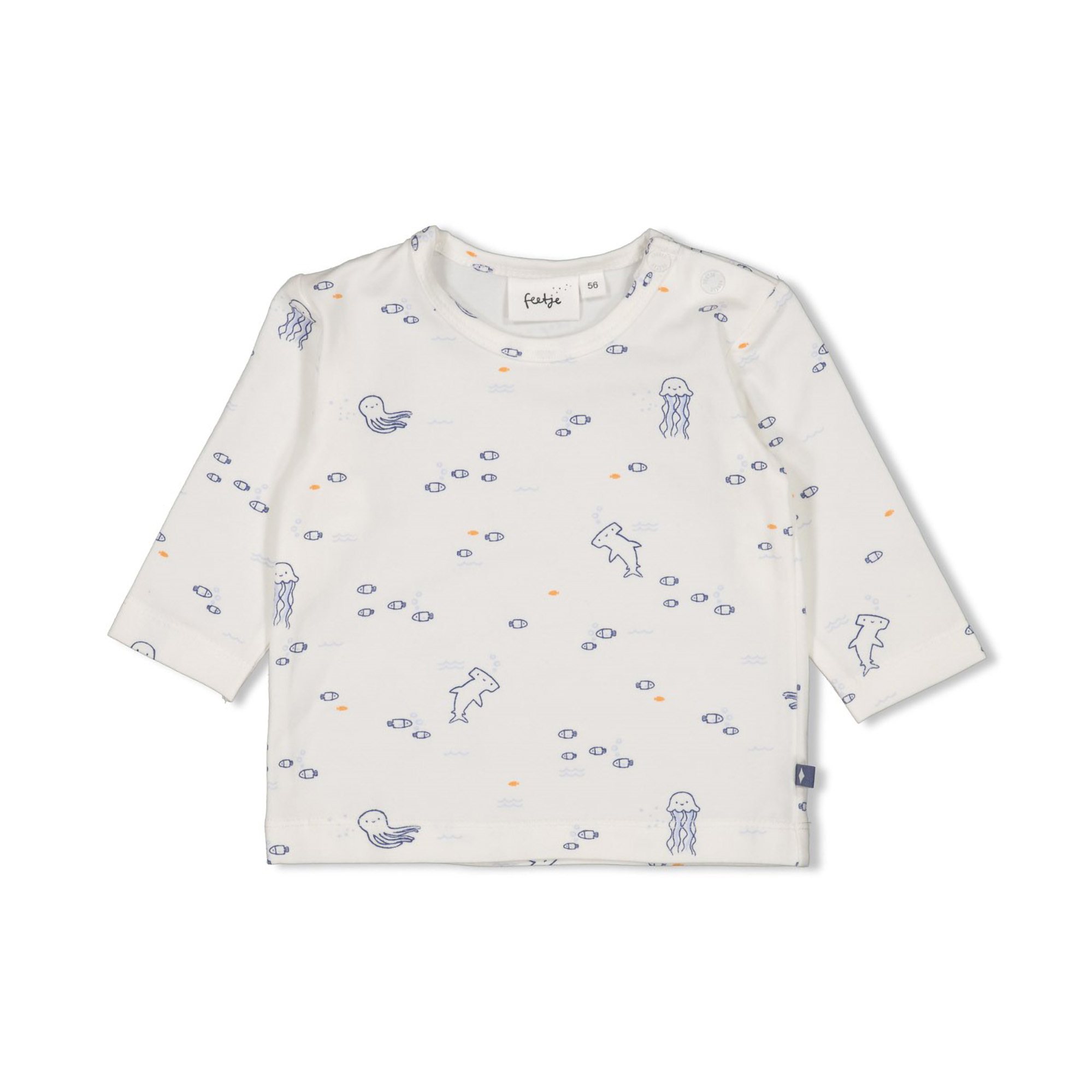 Langarmshirts, FEETJE, Beige – Besonderheit: aus 92% Baumwolle