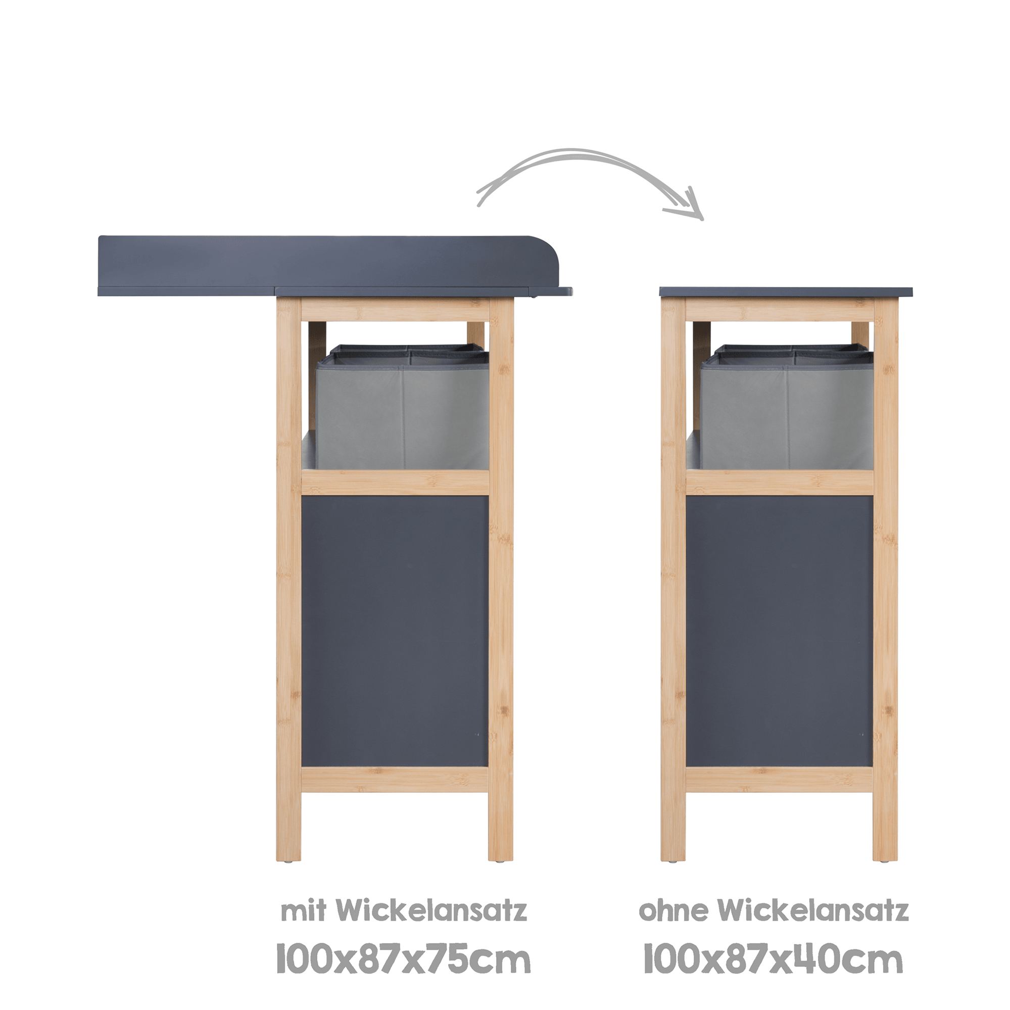 SALE Wickelkommoden, roba, Grau – Produktansicht