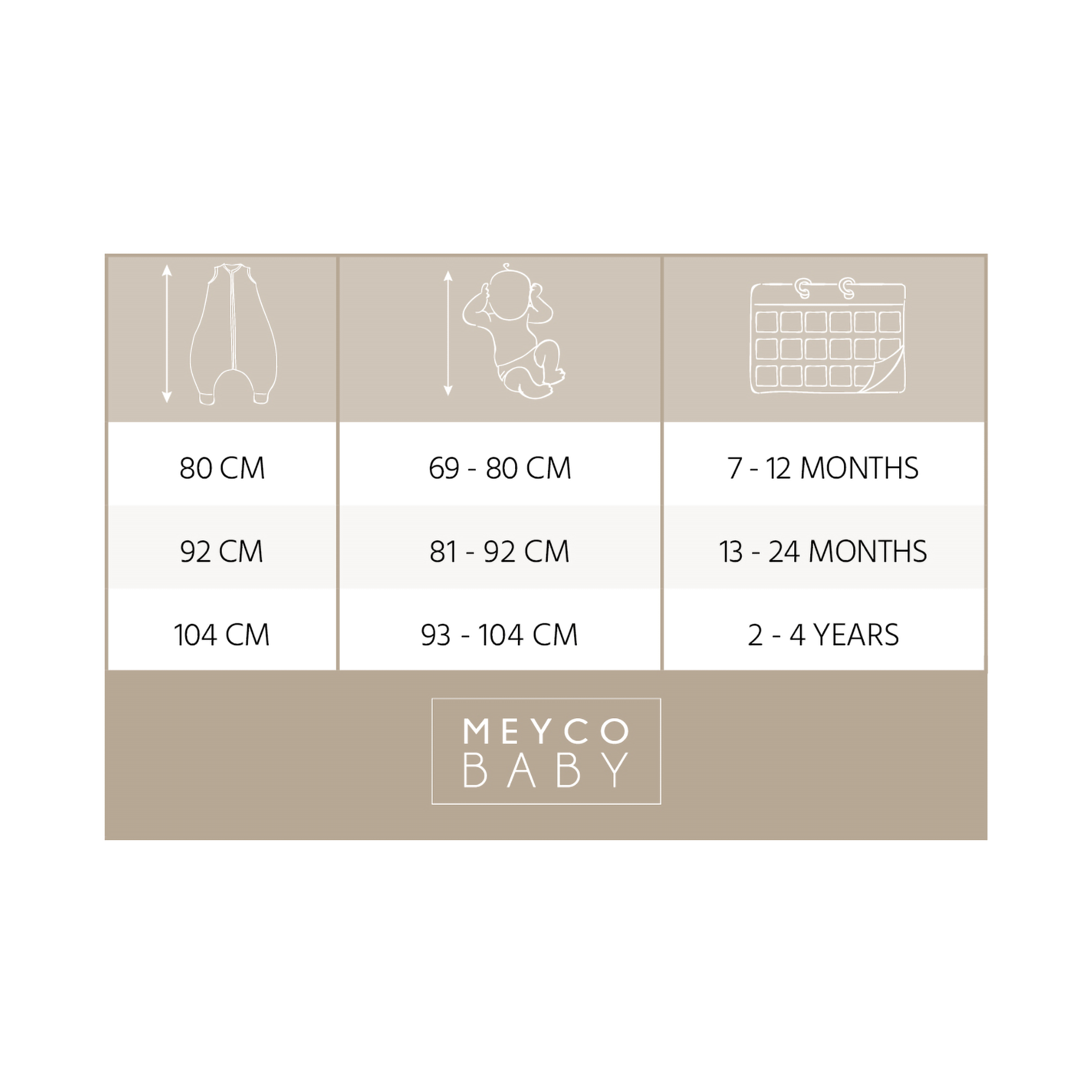 Winterschlafsäcke, MEYCO, Beige – Produktansicht