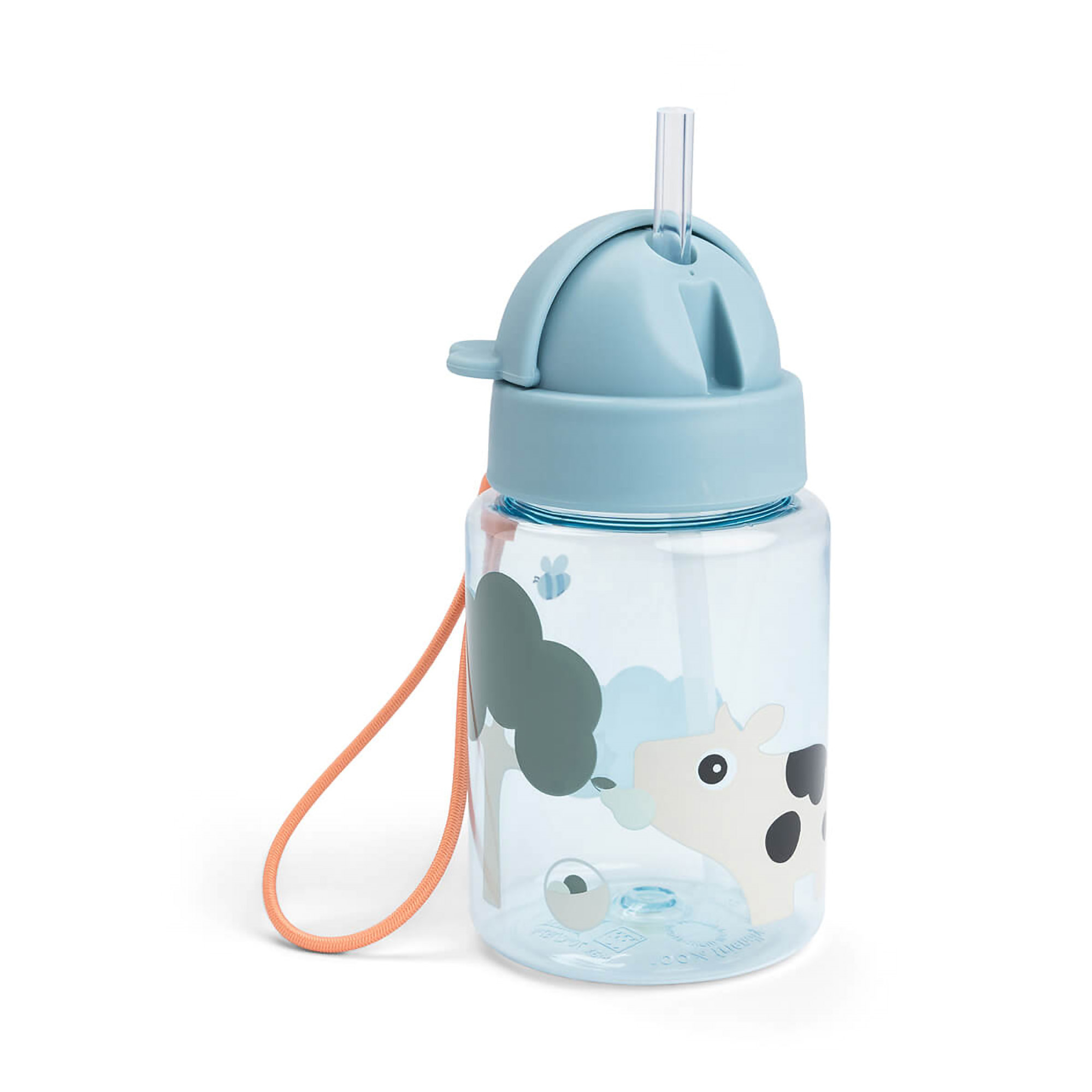 Trinkflaschen mit Strohhalm, done by deer, Blau – Besonderheit: auslaufsicher 