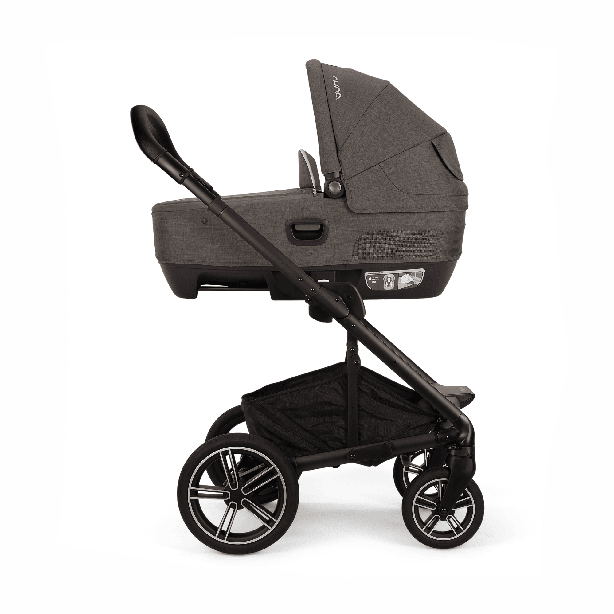 Kombi-Kinderwagen, nuna, Grau – Produktansicht