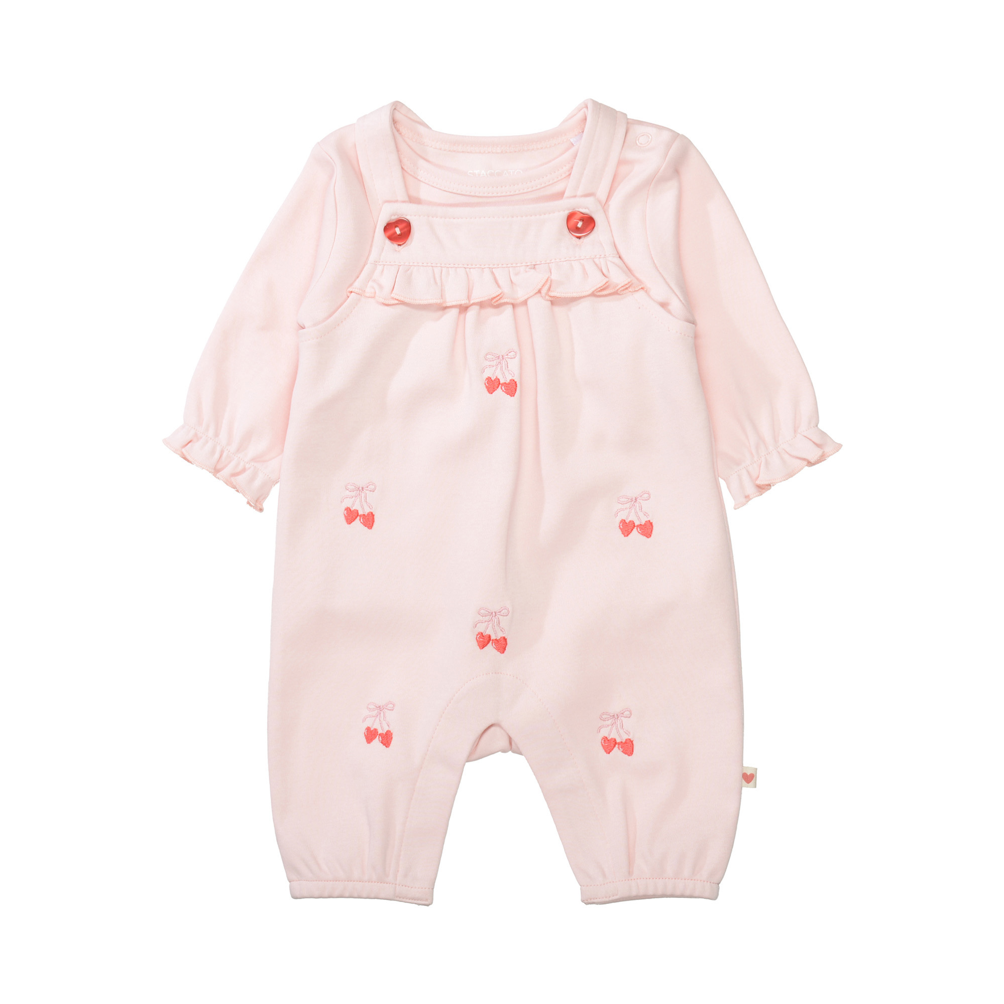 Strampler, STACCATO, Pink – Besonderheit: Set bestehend aus Langarmshirt und Strampler