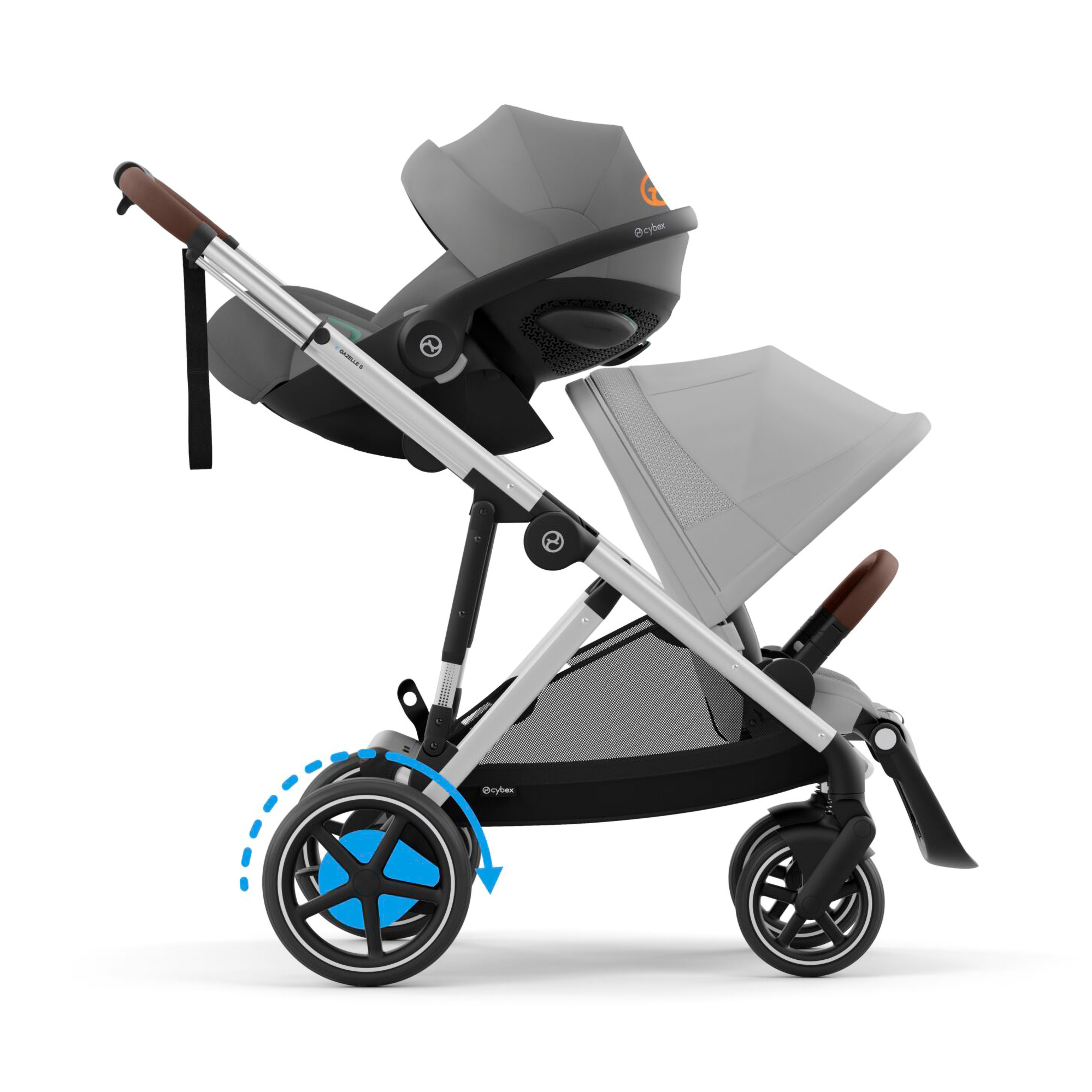 Kombi-Kinderwagen, cybex, Grau – Produktansicht