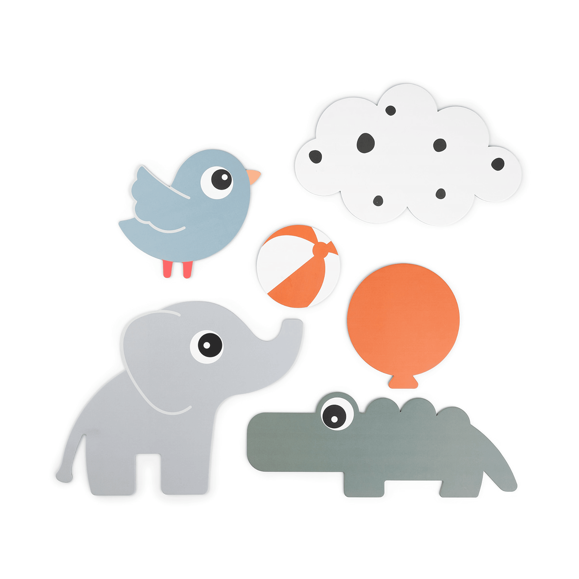 Wanddeko, done by deer, Mehrfarbig – Besonderheit: 6-teiliges Set