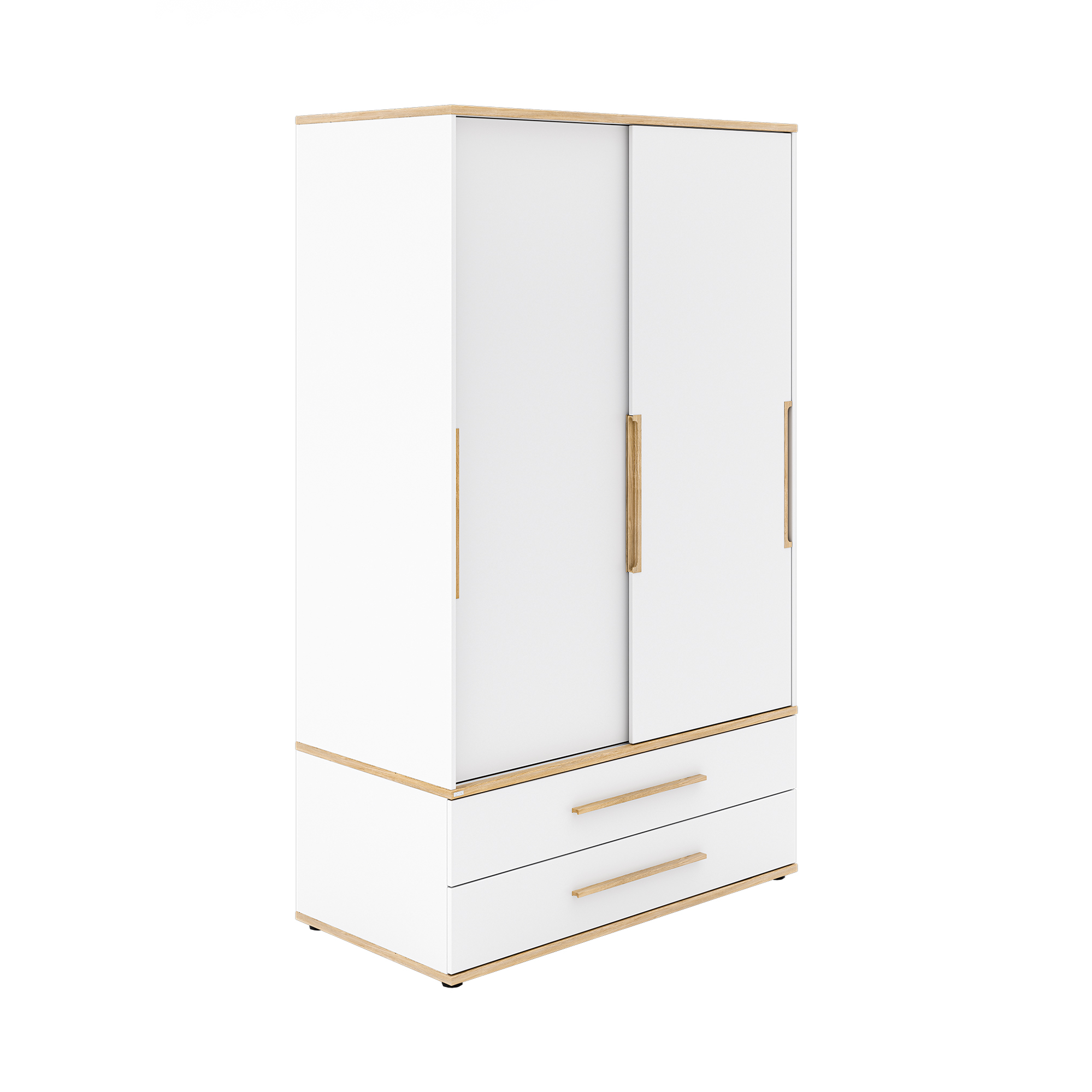 Babyzimmer Sets, PAIDI, Weiß – Besonderheit: Set aus 2-türigen Kleiderschrank schmal, Kinderbett, Wickelkommode, Wickelaufsatz