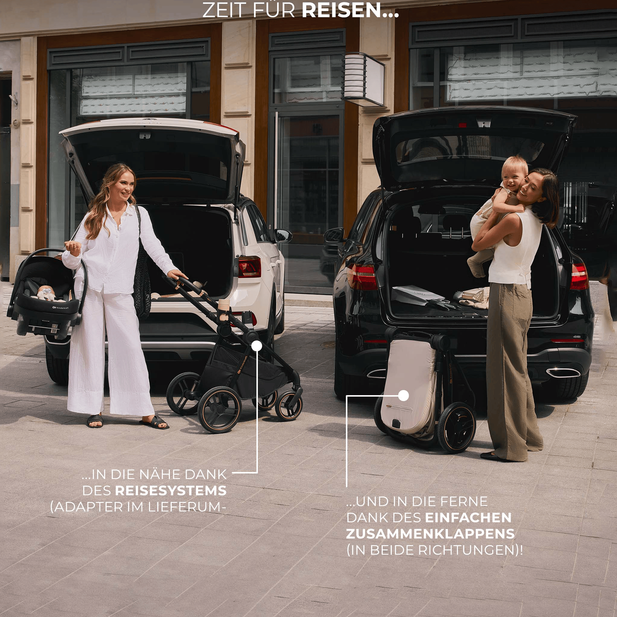 Kombi-Kinderwagen, Kinderkraft, Grau – Produktansicht