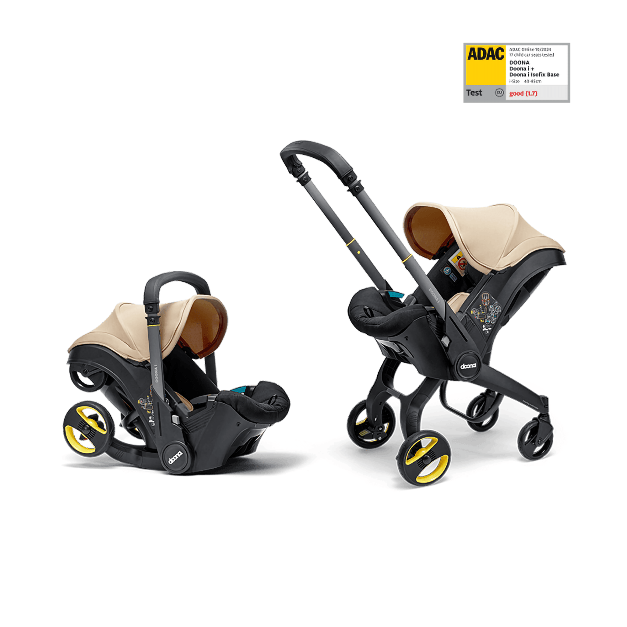 Babyschalen 0-13 kg, Gruppe 0+, doona, Beige – Produktansicht
