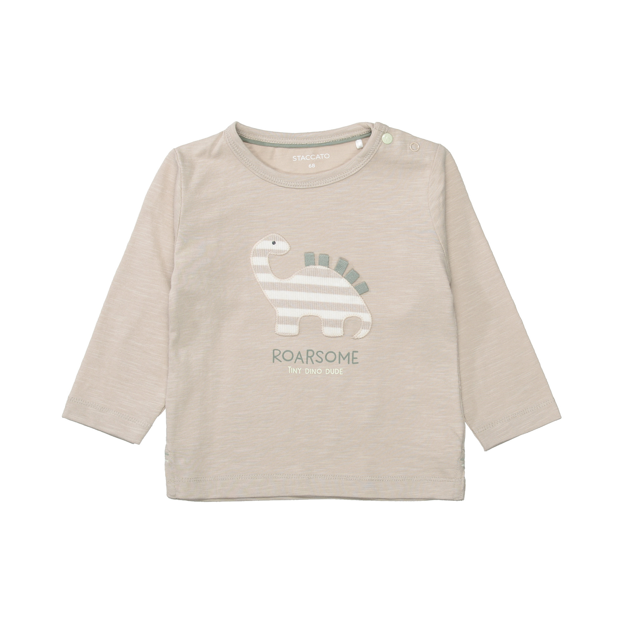 Langarmshirts, STACCATO, Beige – Besonderheit: aus 100% Baumwolle