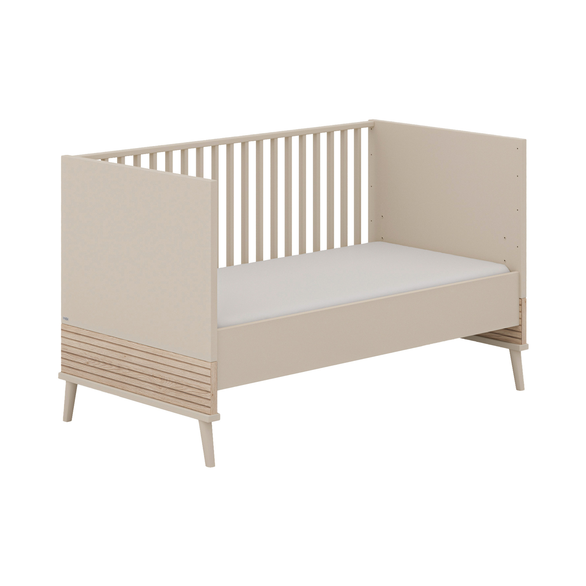 Babybetten Zubehör, PAIDI, Beige – Besonderheit: zum Umbauen des Gitterbetts Eefje in ein Kinderbett