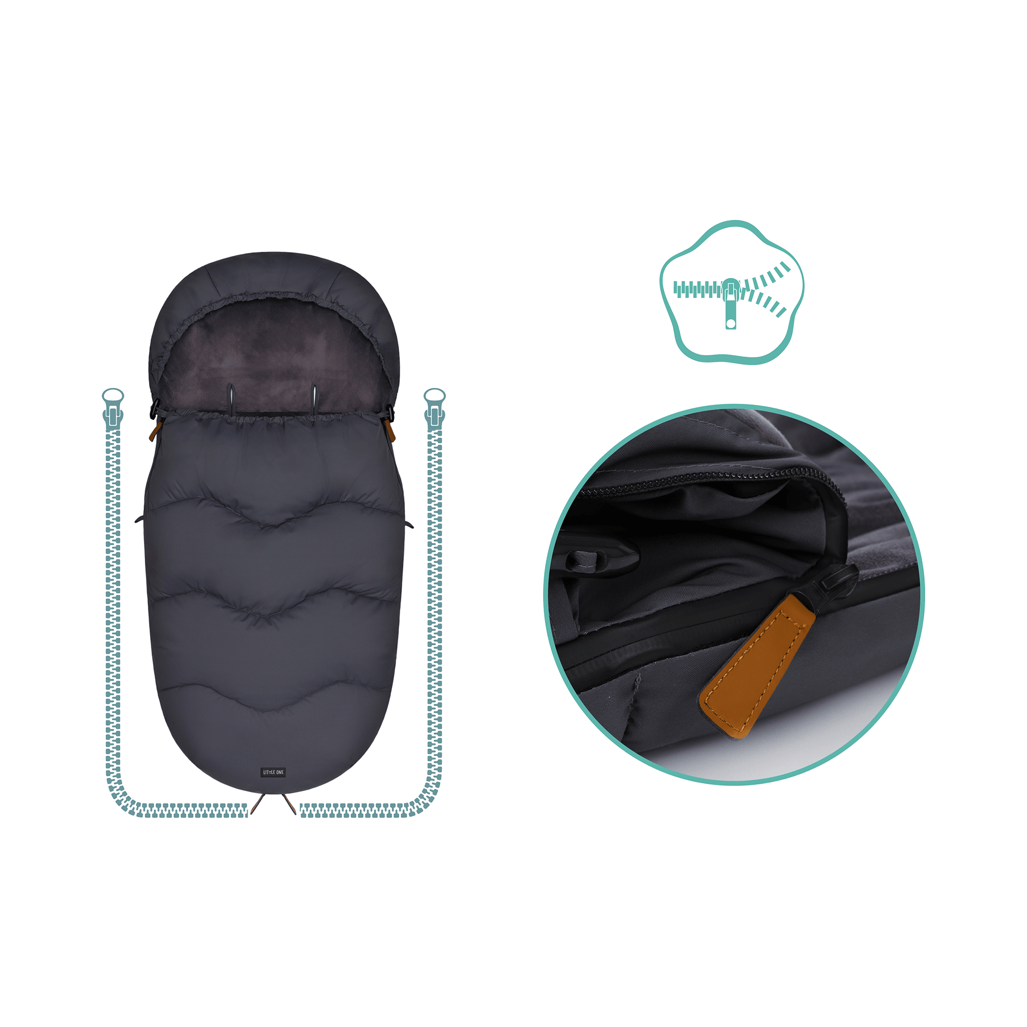 Fußsäcke & Decken, LITTLE ONE, Grau – Produktansicht