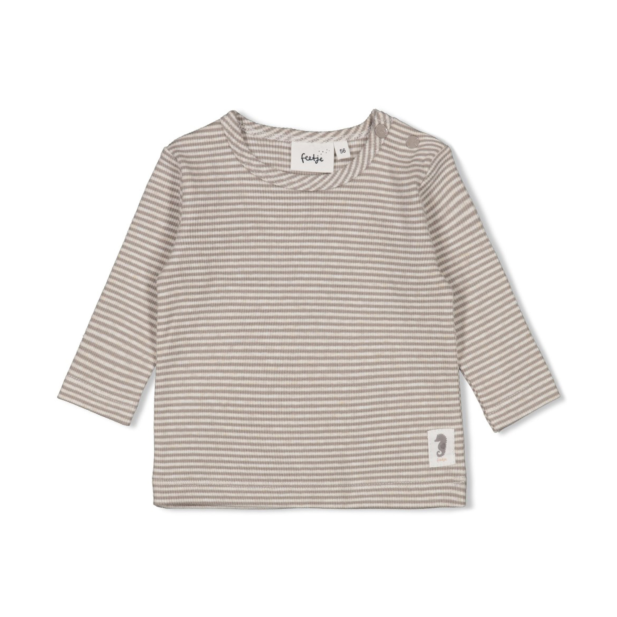 Langarmshirts, FEETJE, Grau – Besonderheit: aus 95% Baumwolle