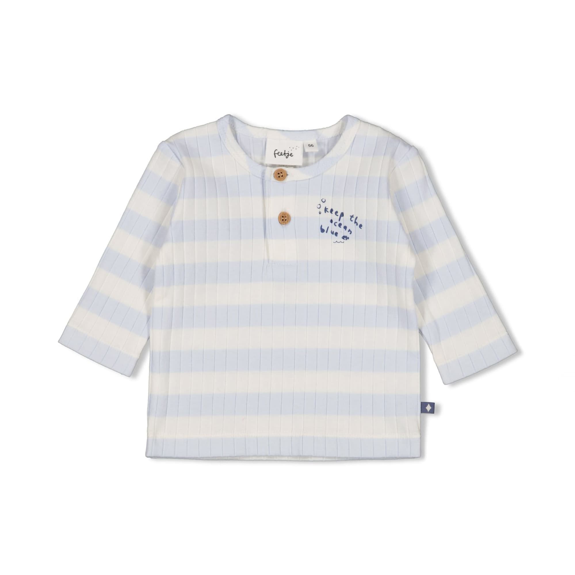 Langarmshirts, FEETJE, Blau – Besonderheit: aus 95% Baumwolle