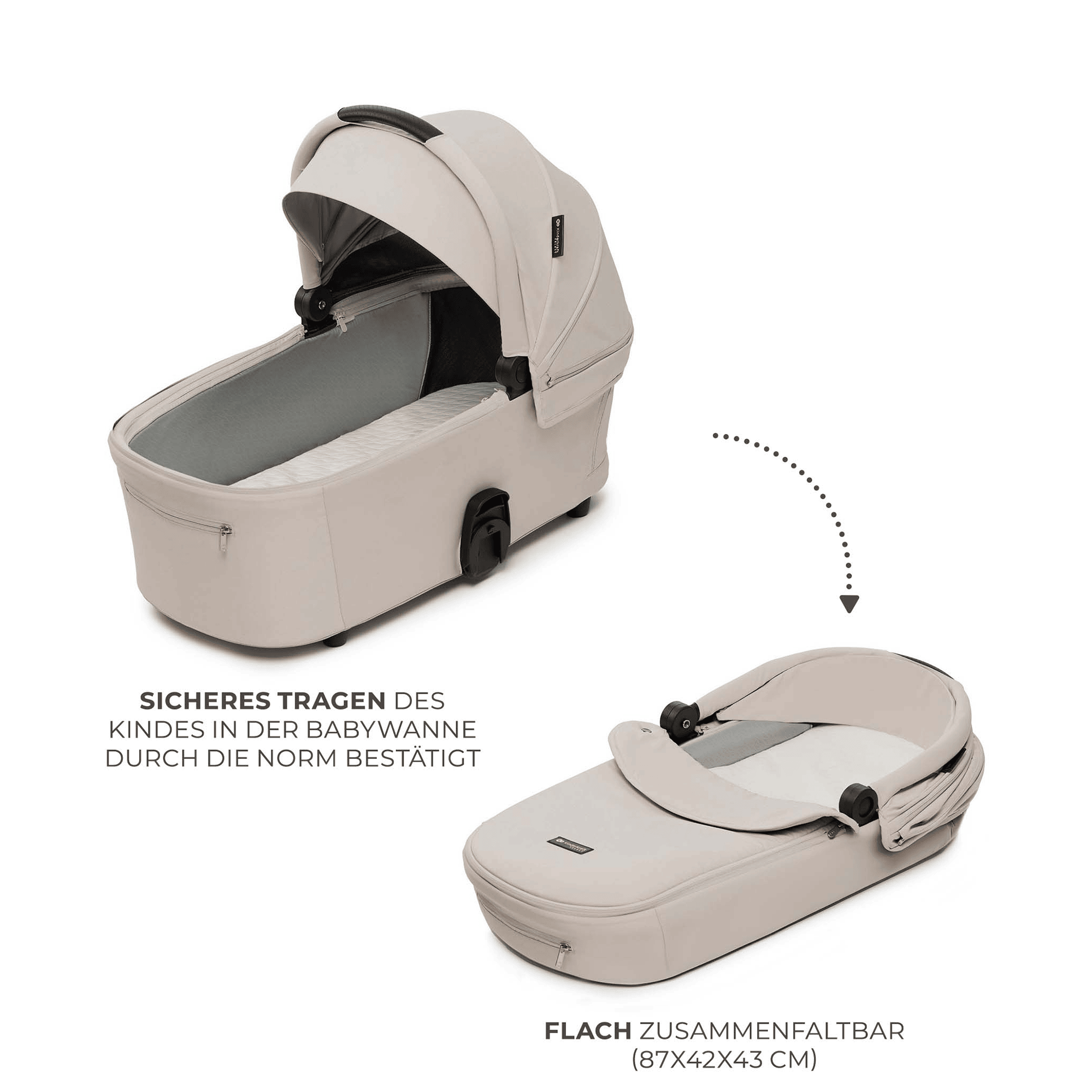 Kombi-Kinderwagen, Kinderkraft, Grau – Produktansicht