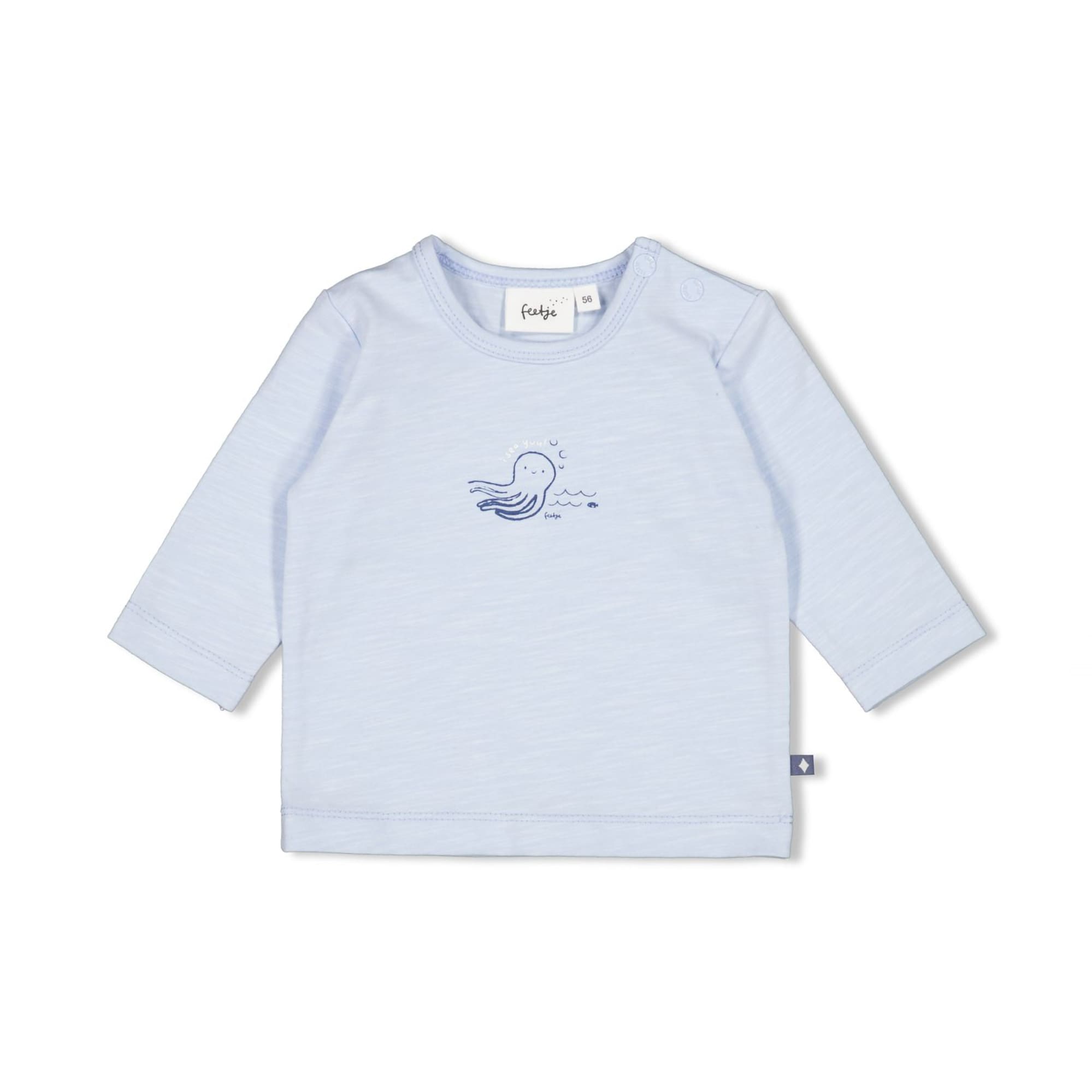 Langarmshirts, FEETJE, Blau – Besonderheit: aus 92% Baumwolle