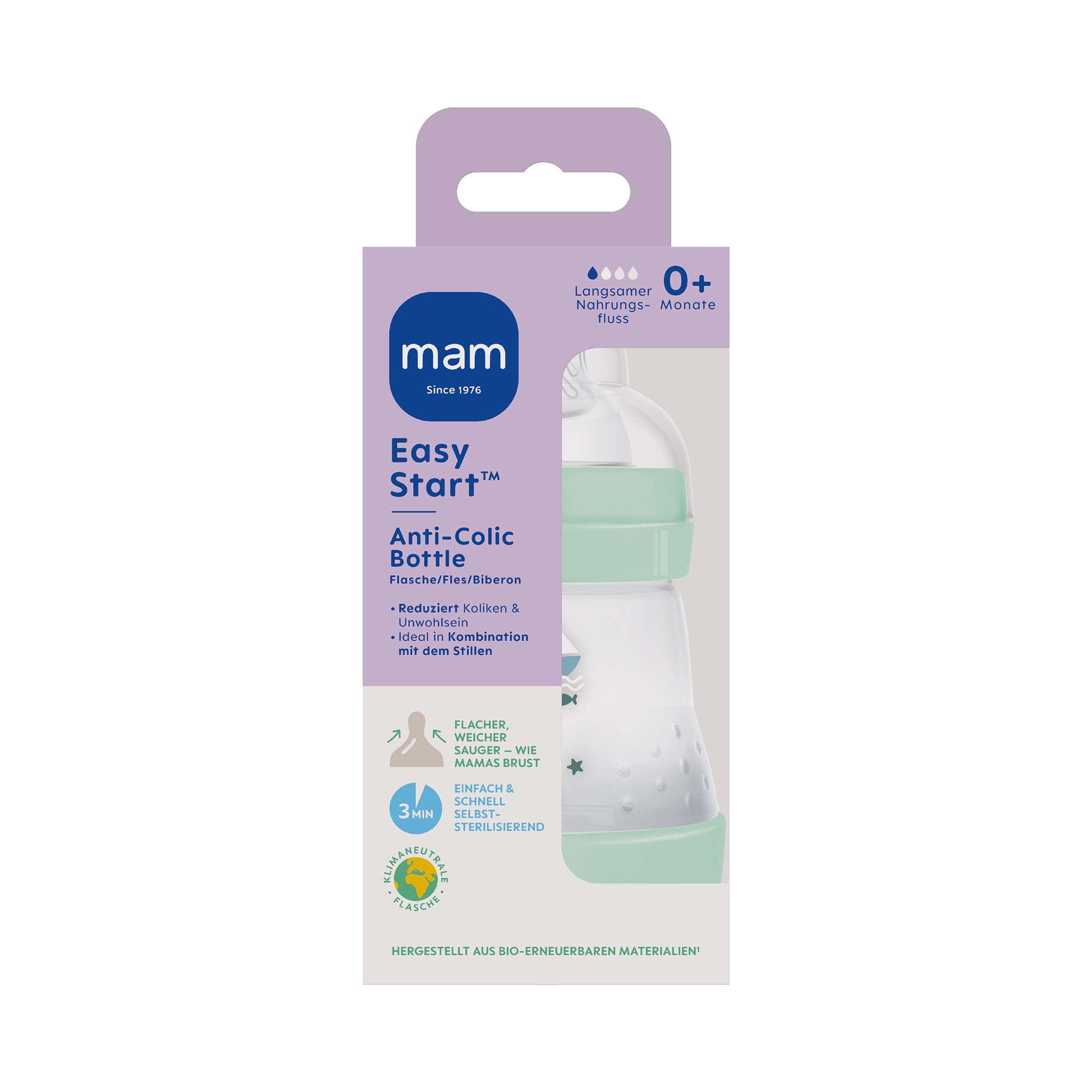 Babyfläschchen, MAM, Grün – Produktansicht