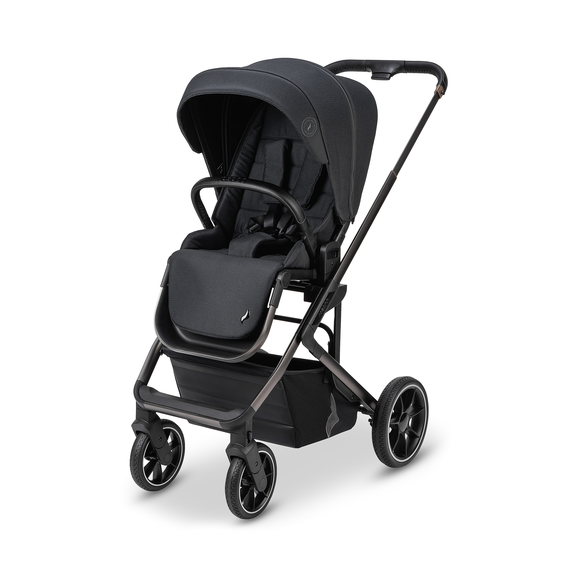 Kombi-Kinderwagen, osann, Schwarz – Produktansicht