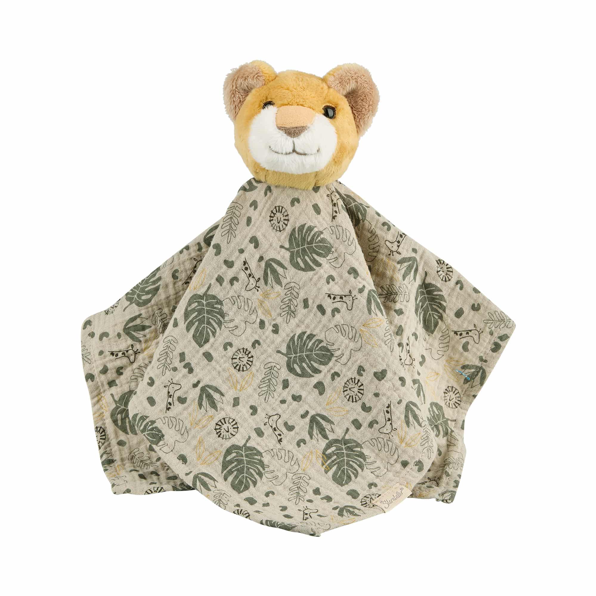 Schmusetücher, Sterntaler, Grau – Besonderheit: weiches Musselintuch mit süßem Löwenkopf