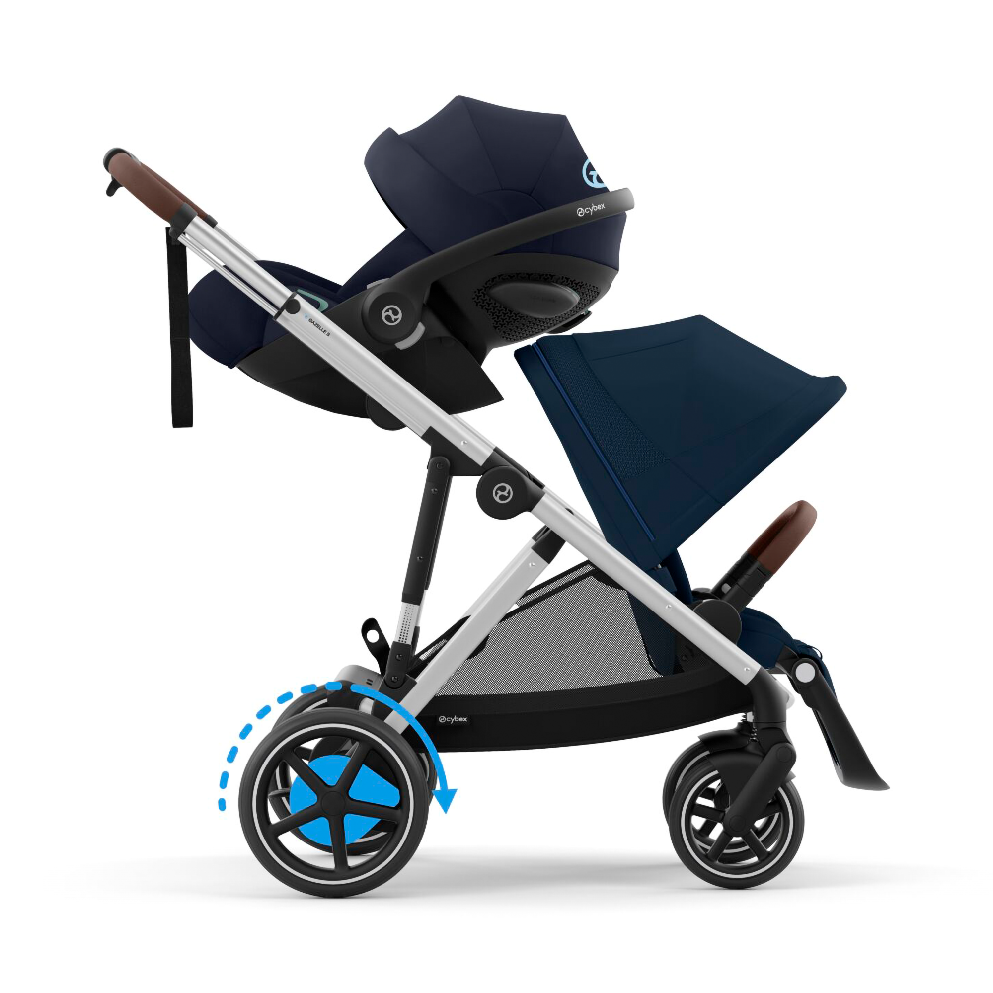 Kombi-Kinderwagen, cybex, Blau – Produktansicht