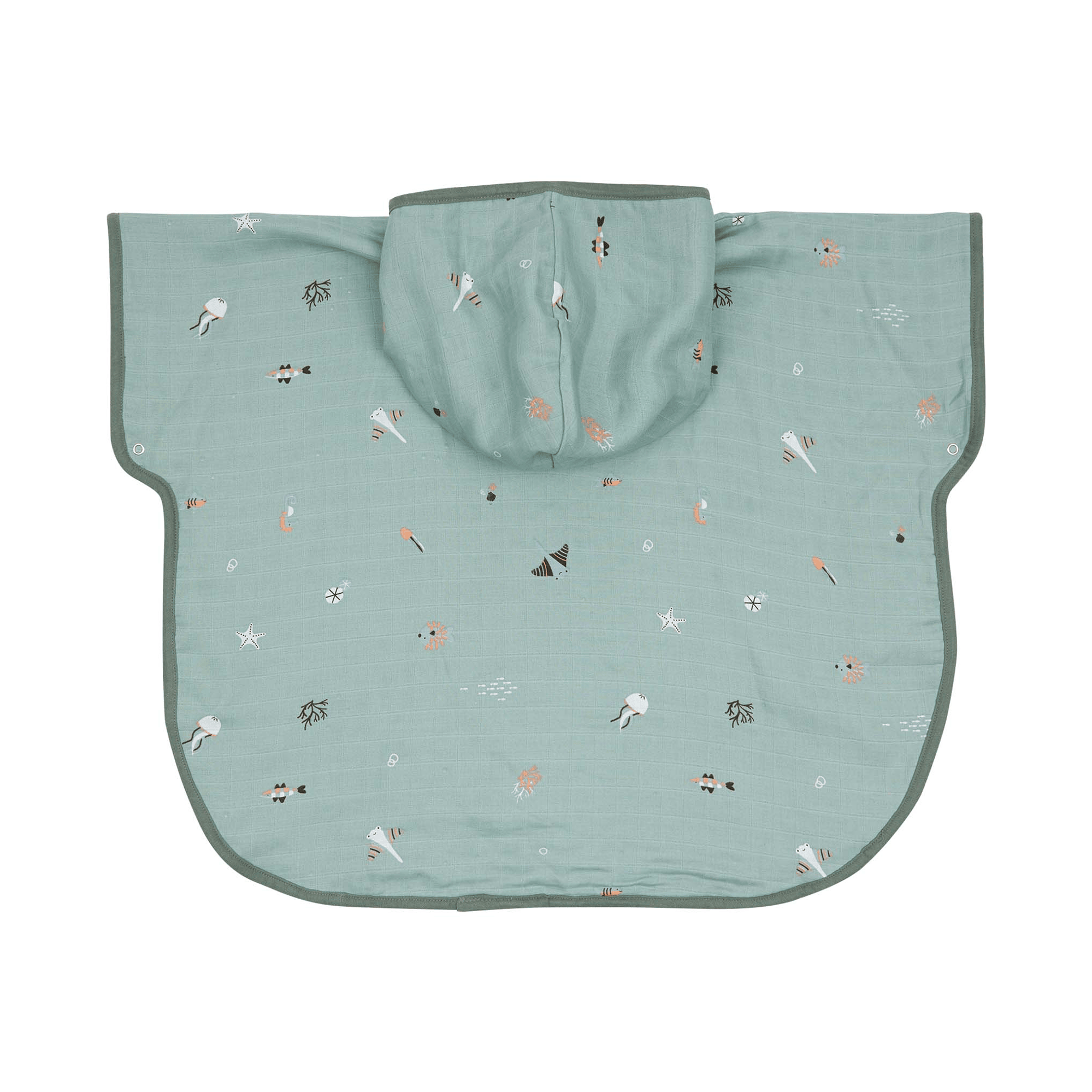 Badeponcho, bébé-jou, Grün – Besonderheit: hält dein Kind nach dem Baden warm