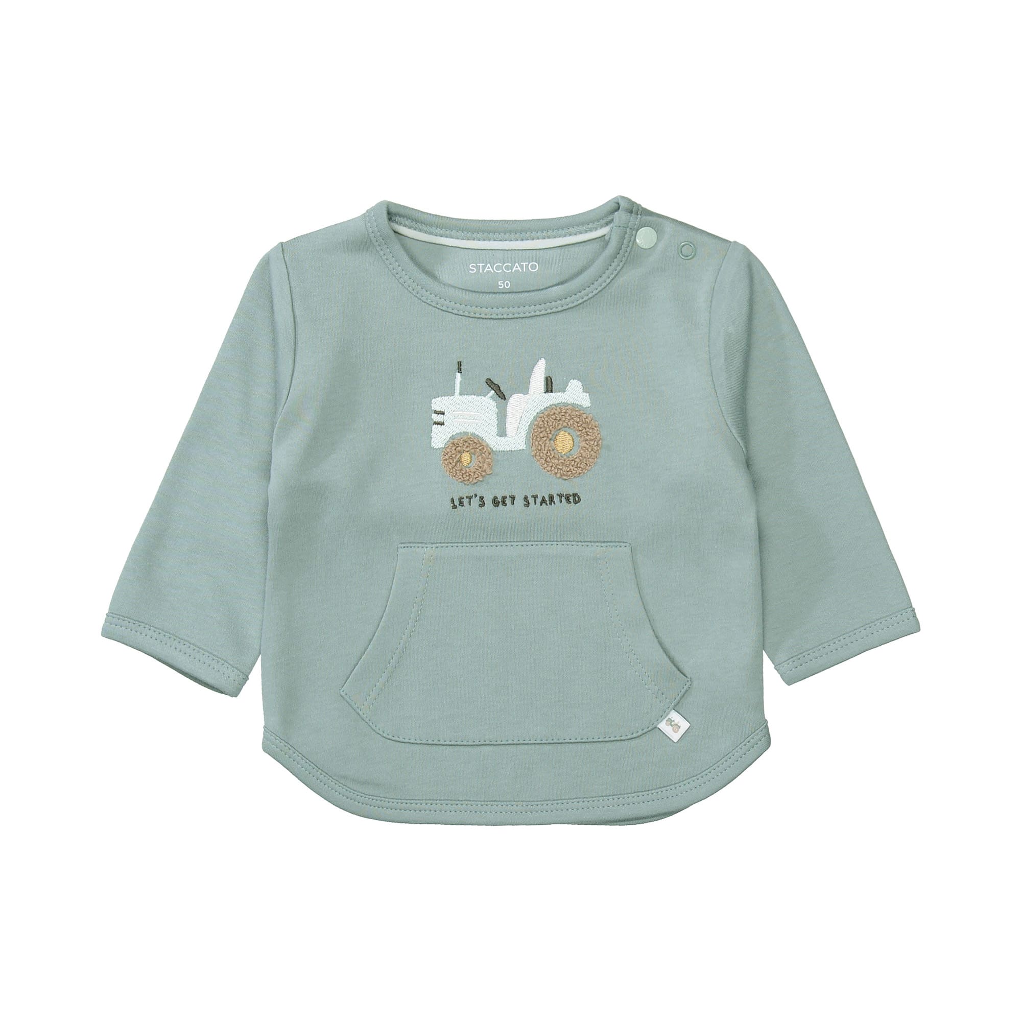 Langarmshirts, STACCATO, Grün – Besonderheit: aus 100% Baumwolle