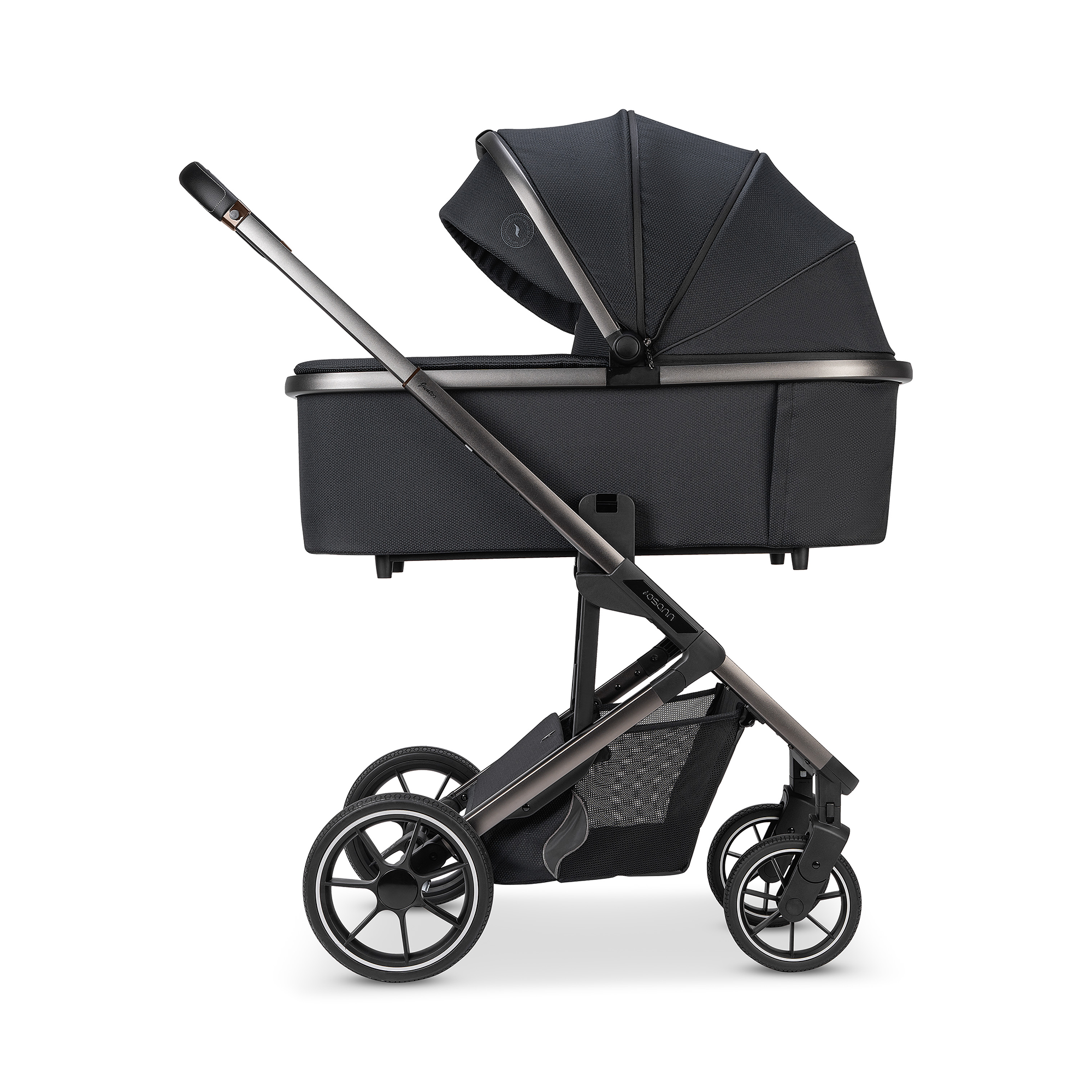 Kombi-Kinderwagen, osann, Schwarz – Produktansicht