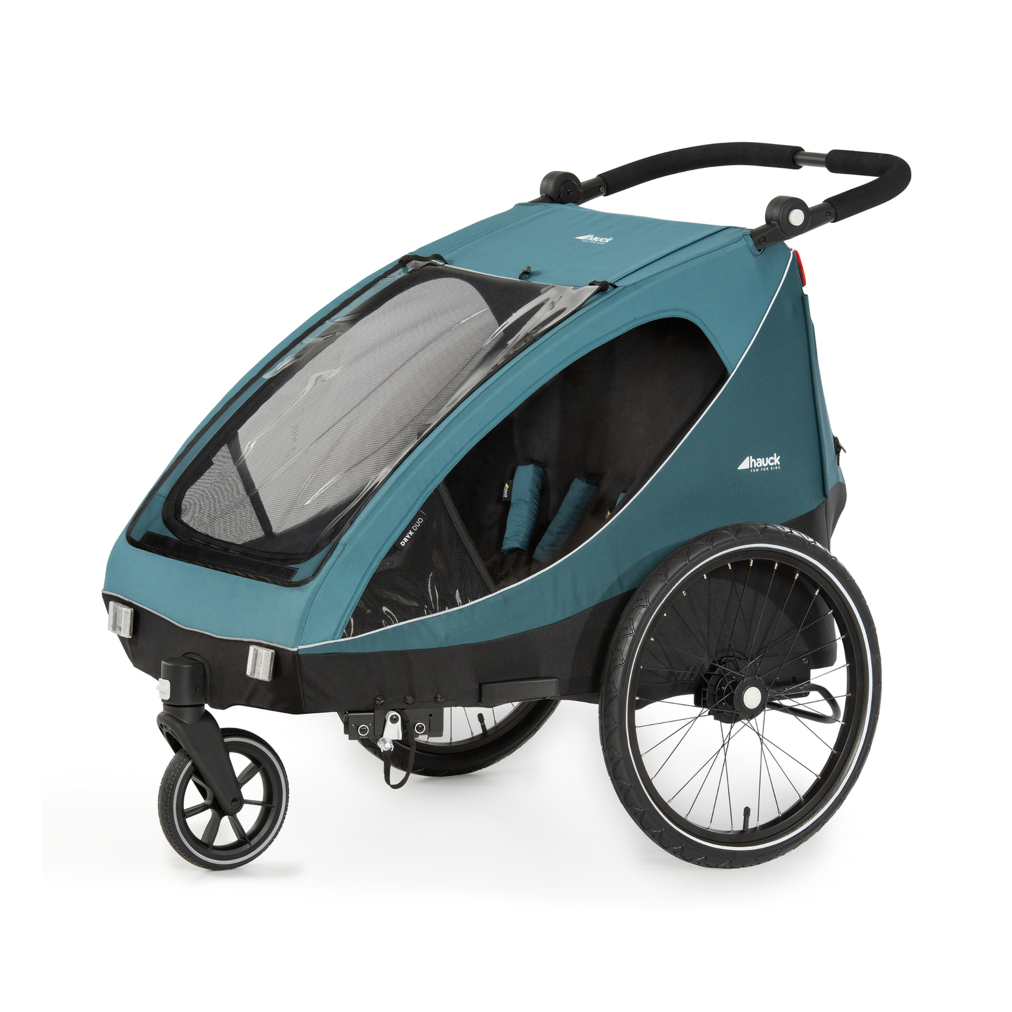 Fahrradanhänger, hauck, Grün – Besonderheit: durchdachtes 2-in-1 Design: als Buggy oder Fahrradanhänger