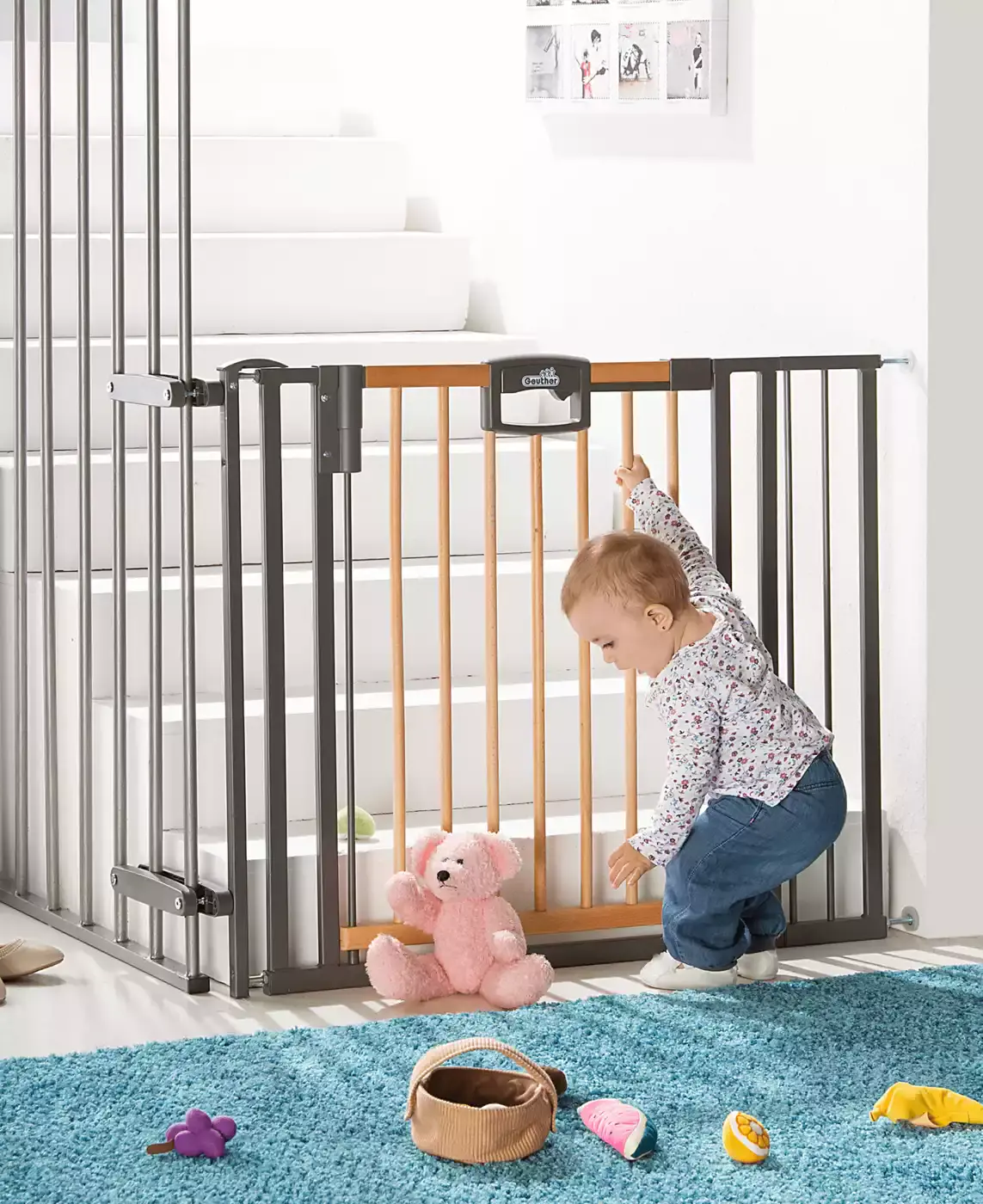 Babyprodukte online - 4 Stück Baby-Tor-Wandschutz-Eckschutzstücke, für  Kinderdruck-montiertes Sicherheits-Treppengitter und Wandoberfläche, Tür,  Holztreppe, - Kideno