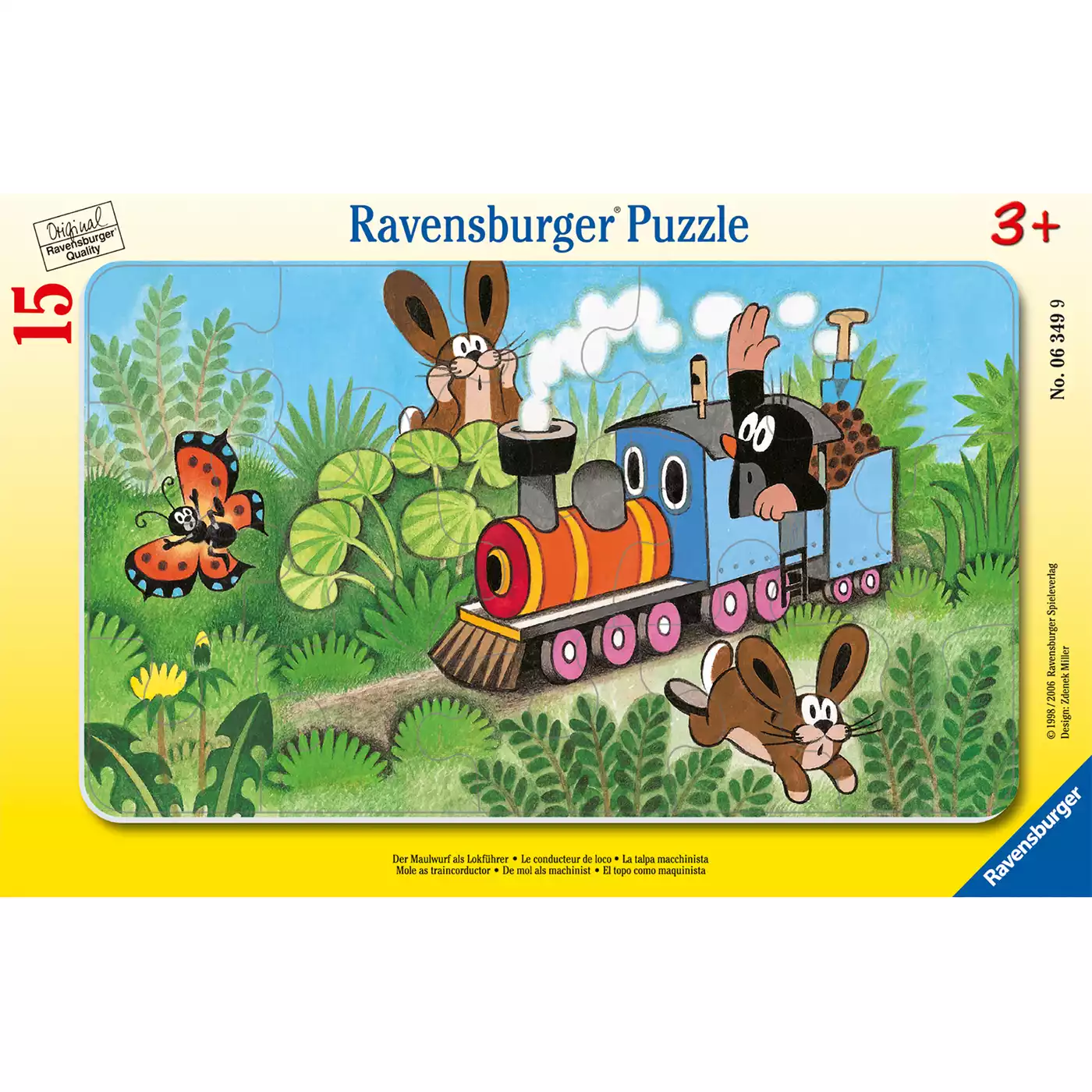 Kinderpuzzle Maulwurf als Lokführer Ravensburger 2000541045704 3