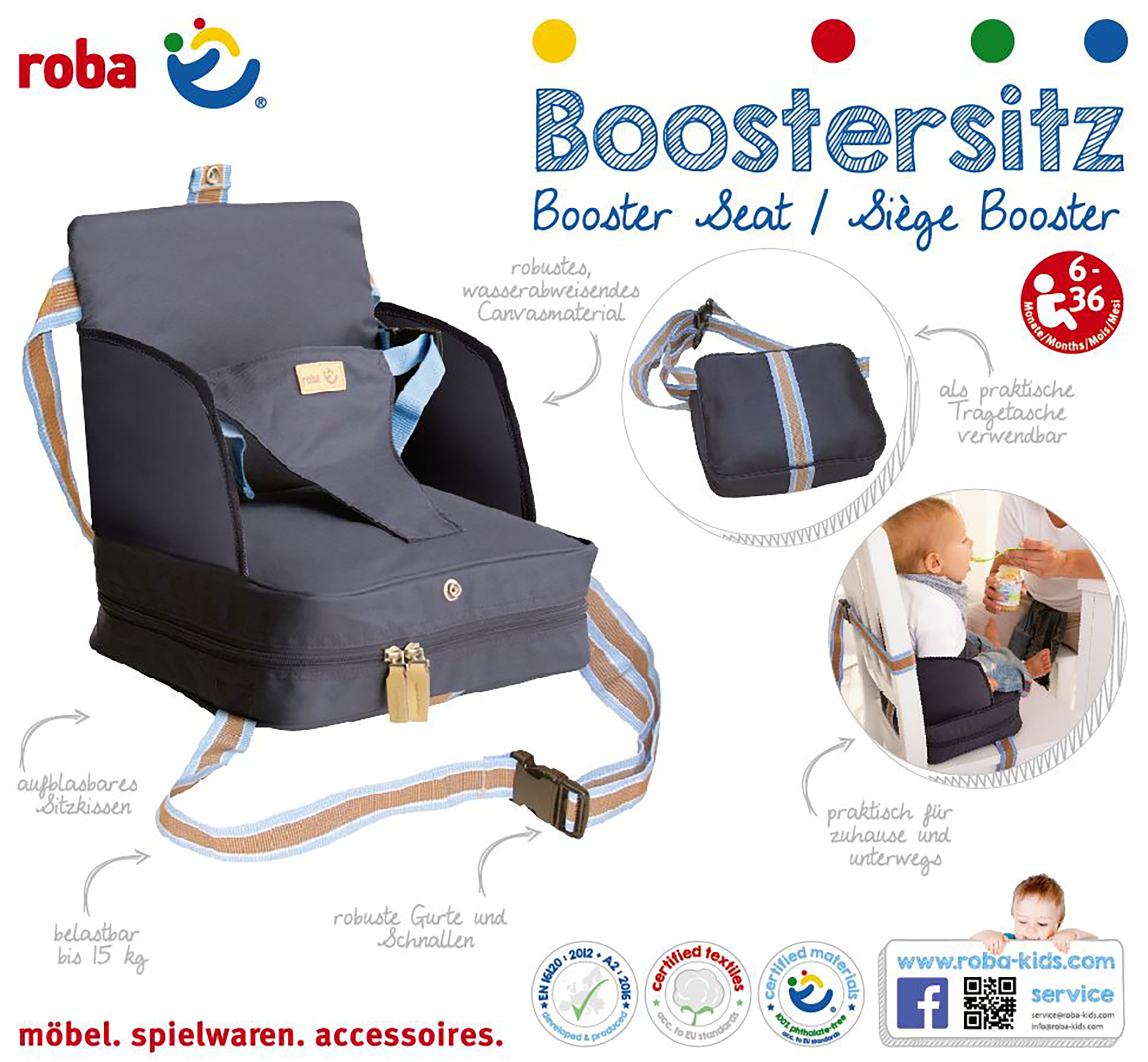 Reisehochstühle, roba, Blau – Produktansicht