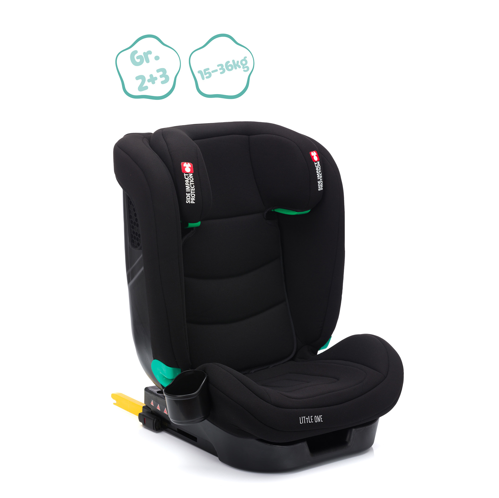 Kindersitze 15-36 kg, Gruppe 2/3, LITTLE ONE, Schwarz – Produktansicht